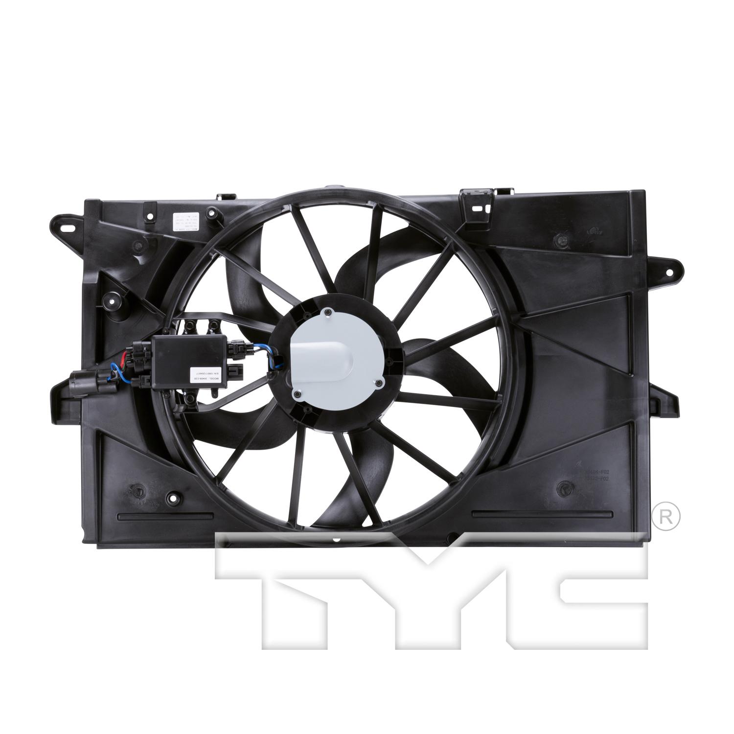 TYC 621890 Dual Radiator and Condenser Fan Assembly product image 2 of 4