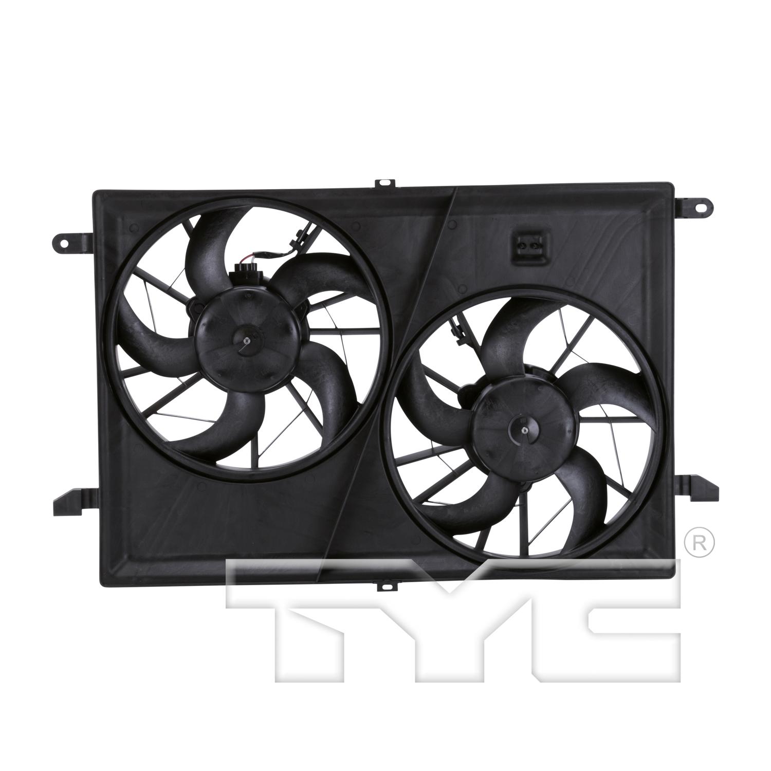 TYC 621930 Dual Radiator and Condenser Fan Assembly product image 1 of 3