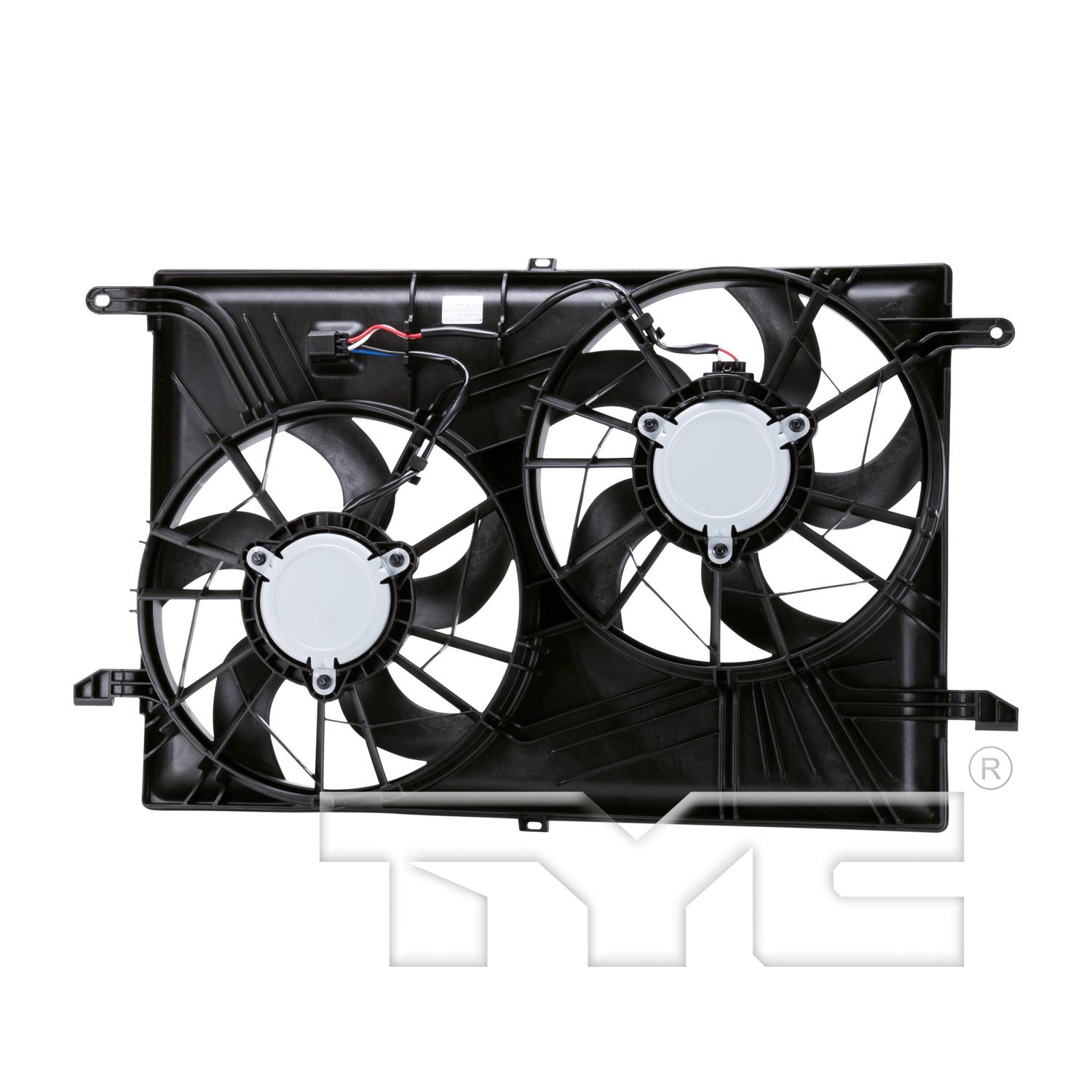 TYC 621930 Dual Radiator and Condenser Fan Assembly product image 2 of 3
