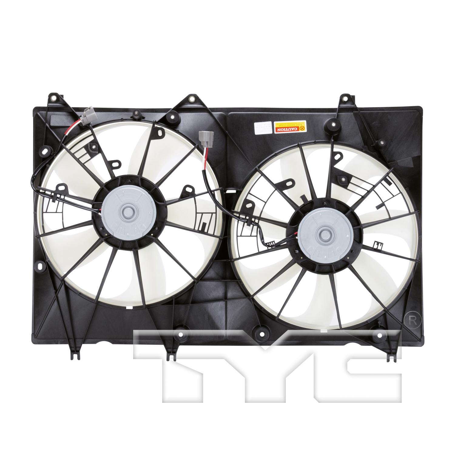TYC 622020 Dual Radiator and Condenser Fan Assembly product image 2 of 5