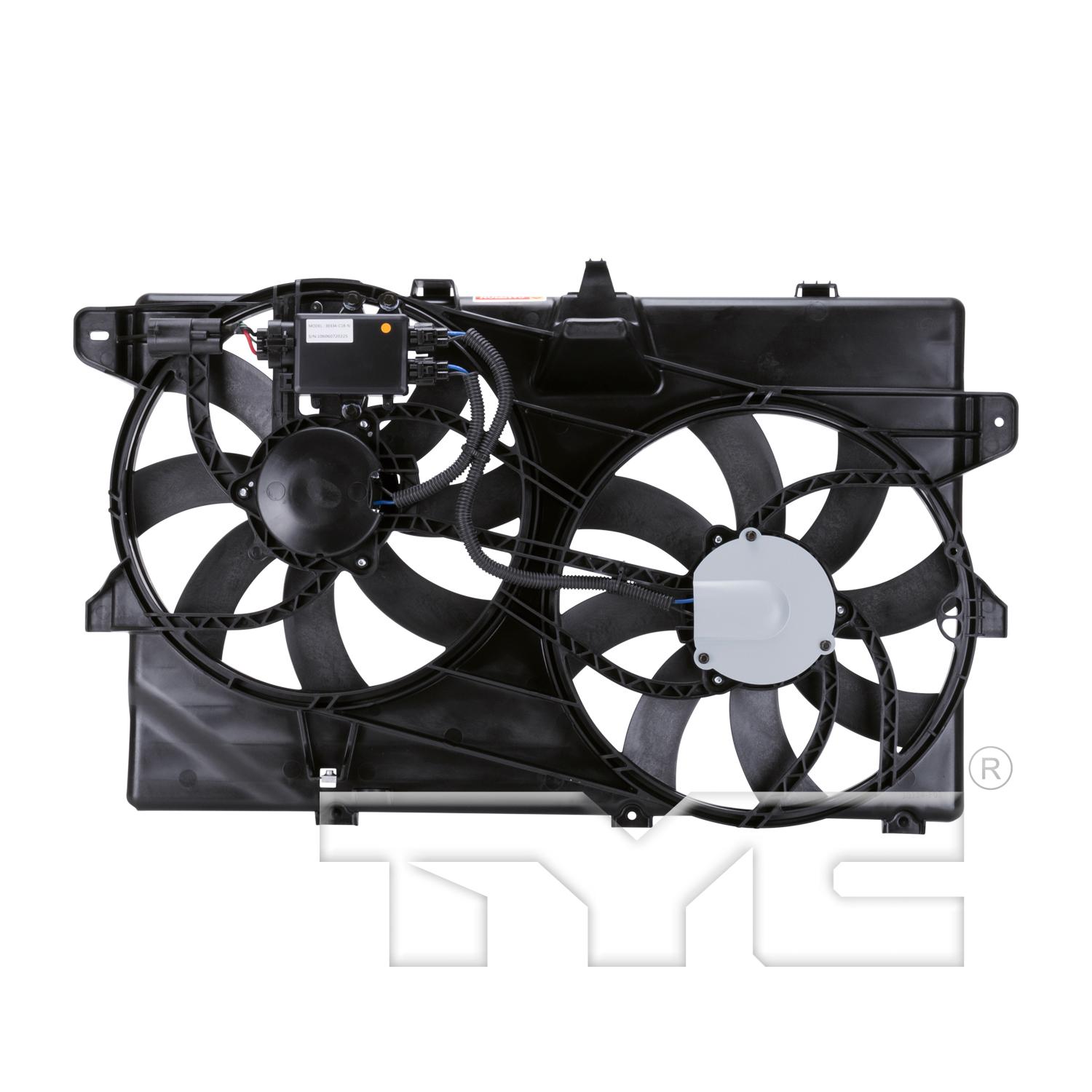 TYC 622030 Dual Radiator and Condenser Fan Assembly product image 2 of 3