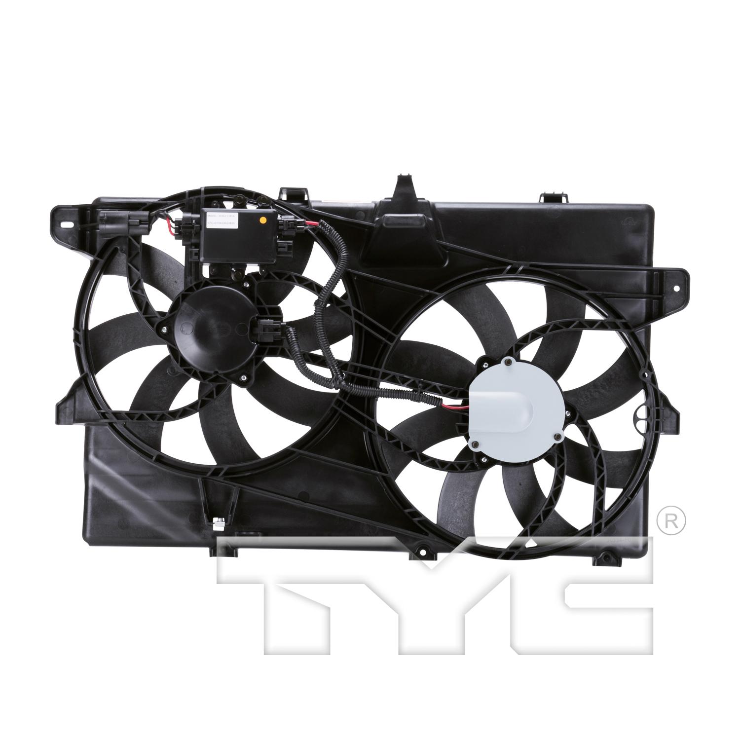 TYC 622040 Dual Radiator and Condenser Fan Assembly product image 2 of 4