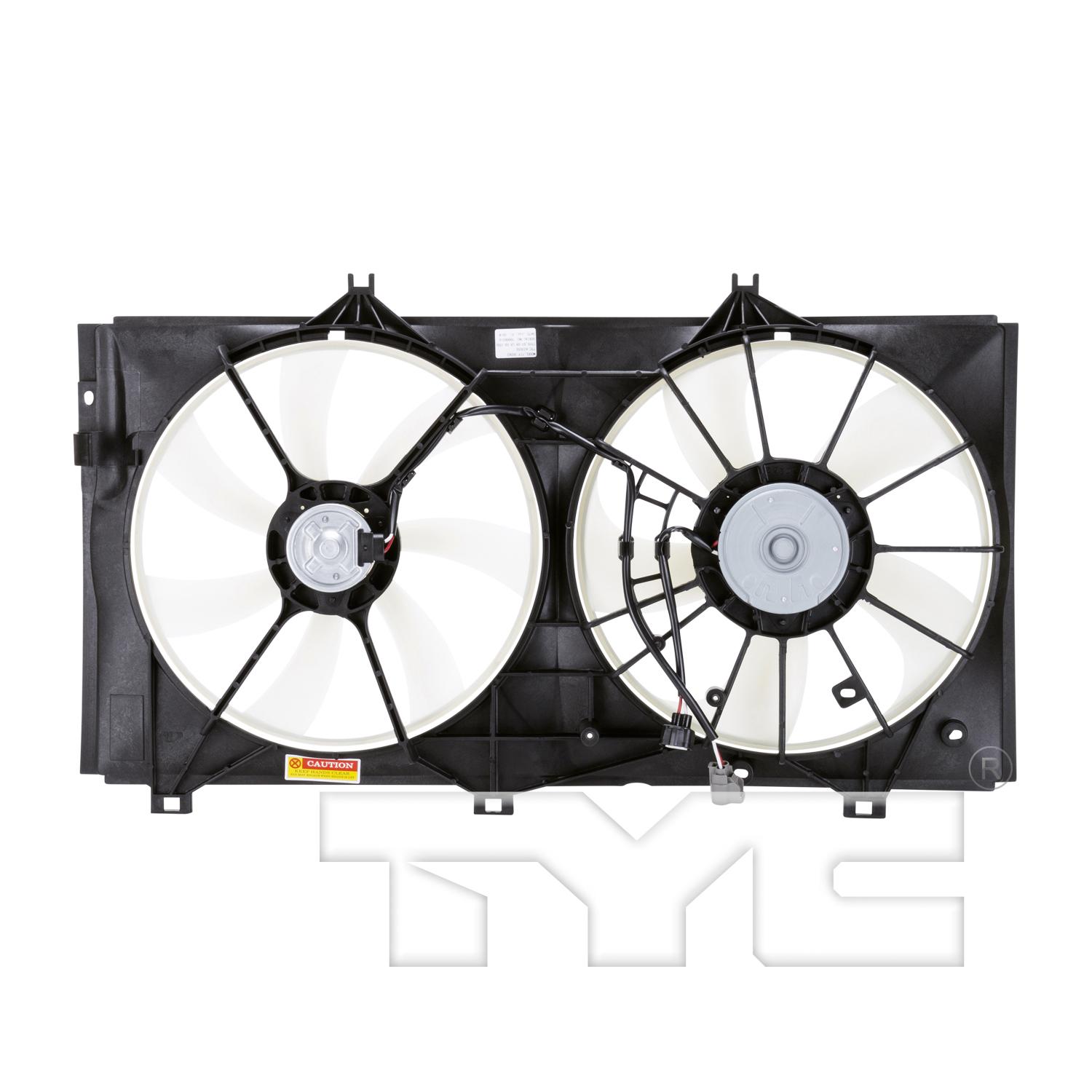 TYC 622050 Dual Radiator and Condenser Fan Assembly product image 2 of 4
