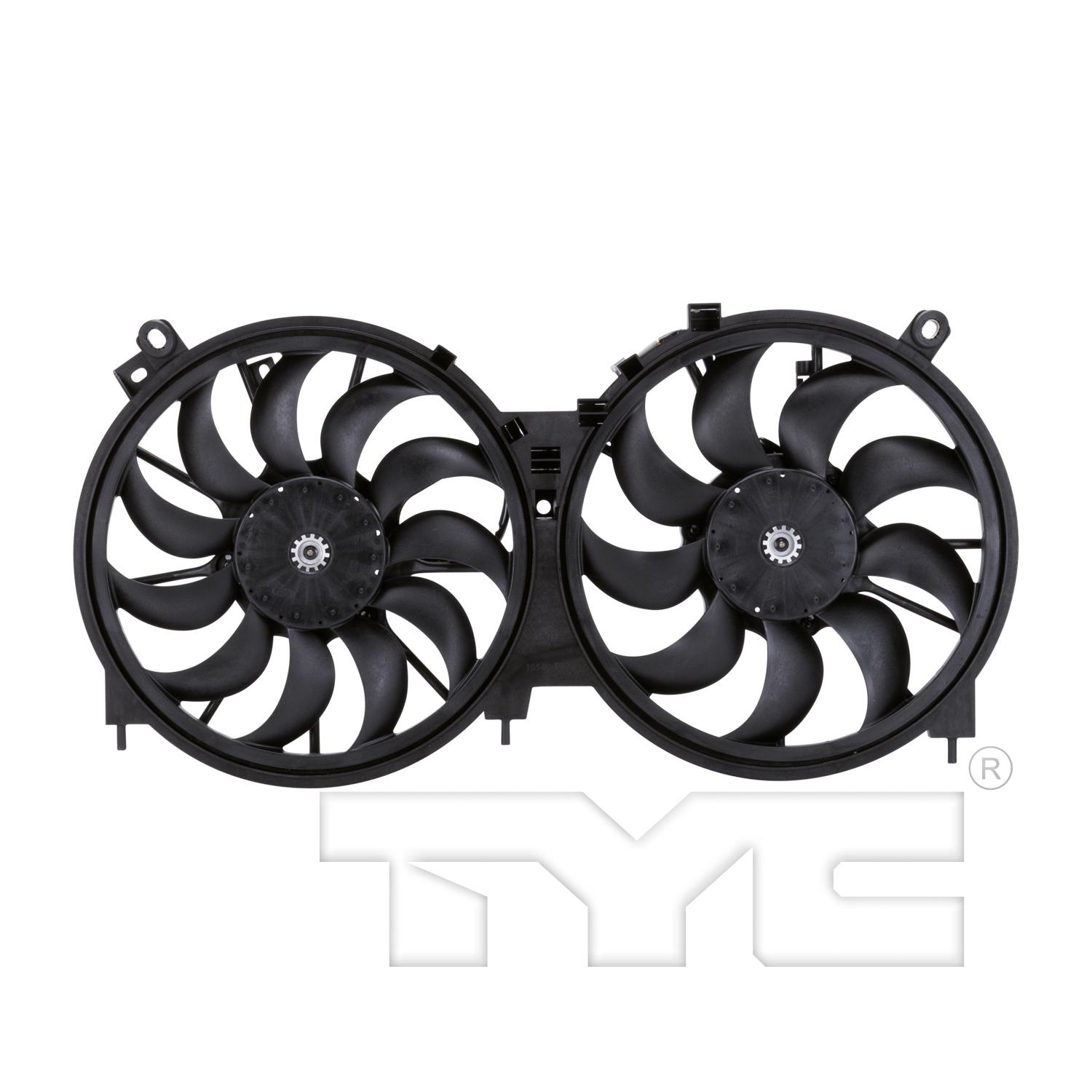 TYC 622110 Dual Radiator and Condenser Fan Assembly product image 1 of 5