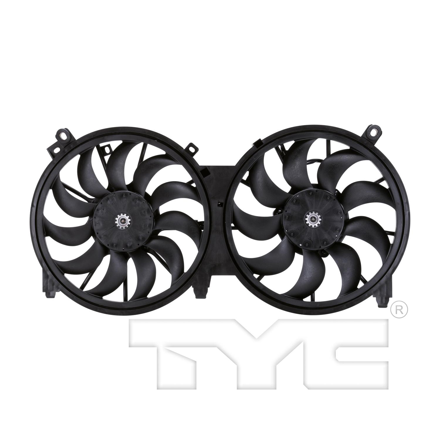 TYC 622150 Dual Radiator and Condenser Fan Assembly product image 1 of 6