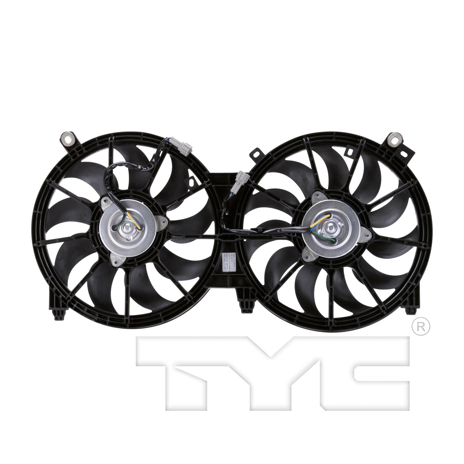 TYC 622150 Dual Radiator and Condenser Fan Assembly product image 2 of 6