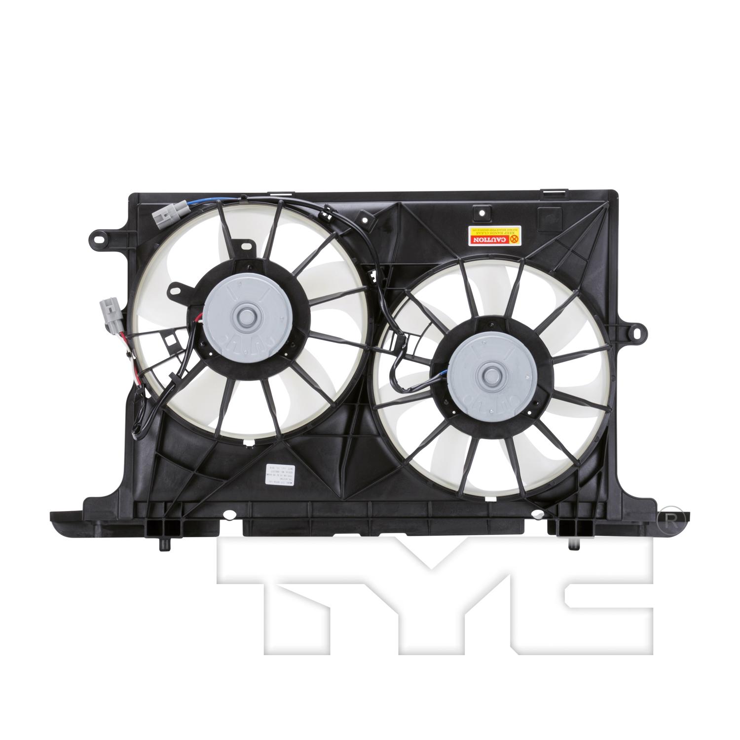TYC 622160 Dual Radiator and Condenser Fan Assembly product image 2 of 5