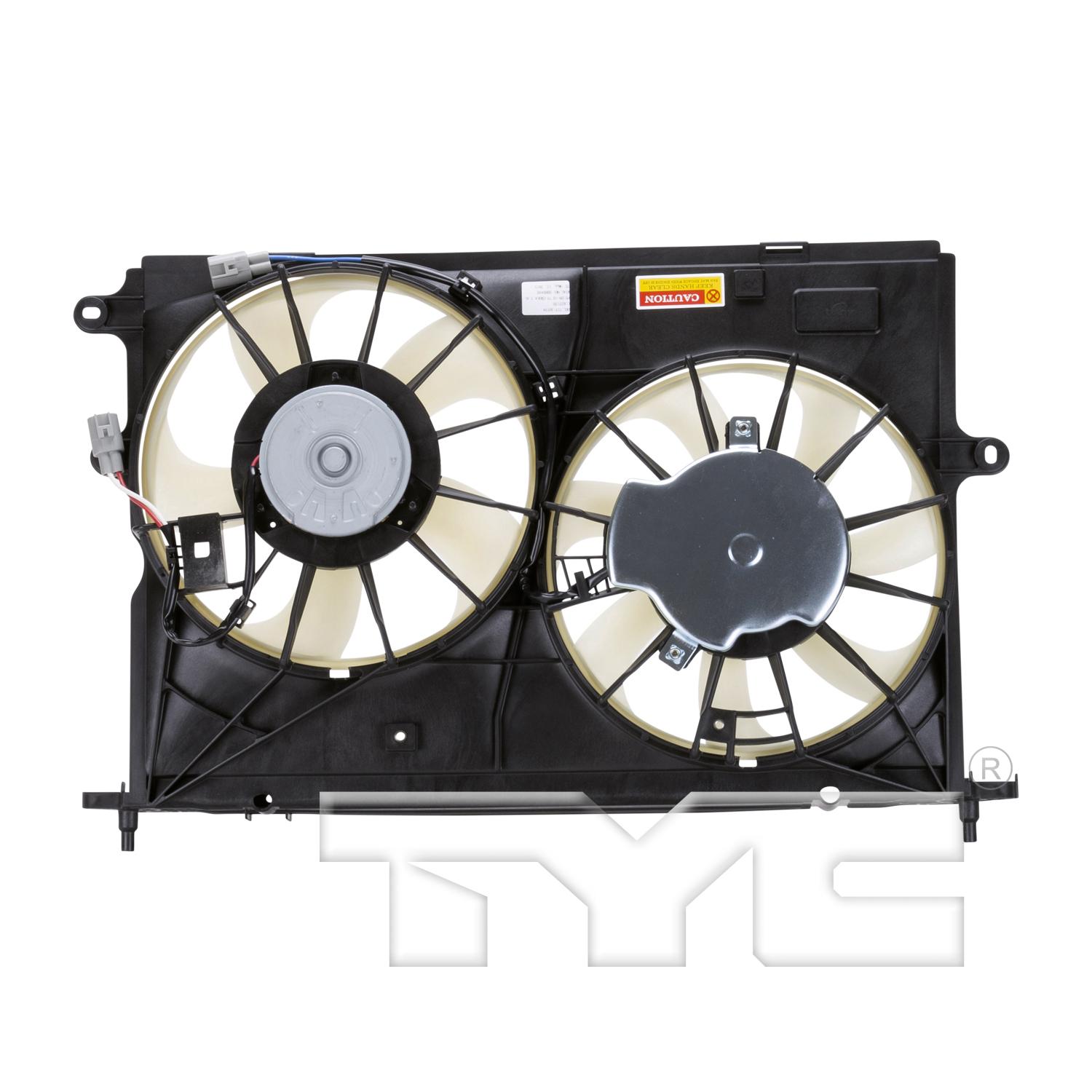 TYC 622170 Dual Radiator and Condenser Fan Assembly product image 2 of 6