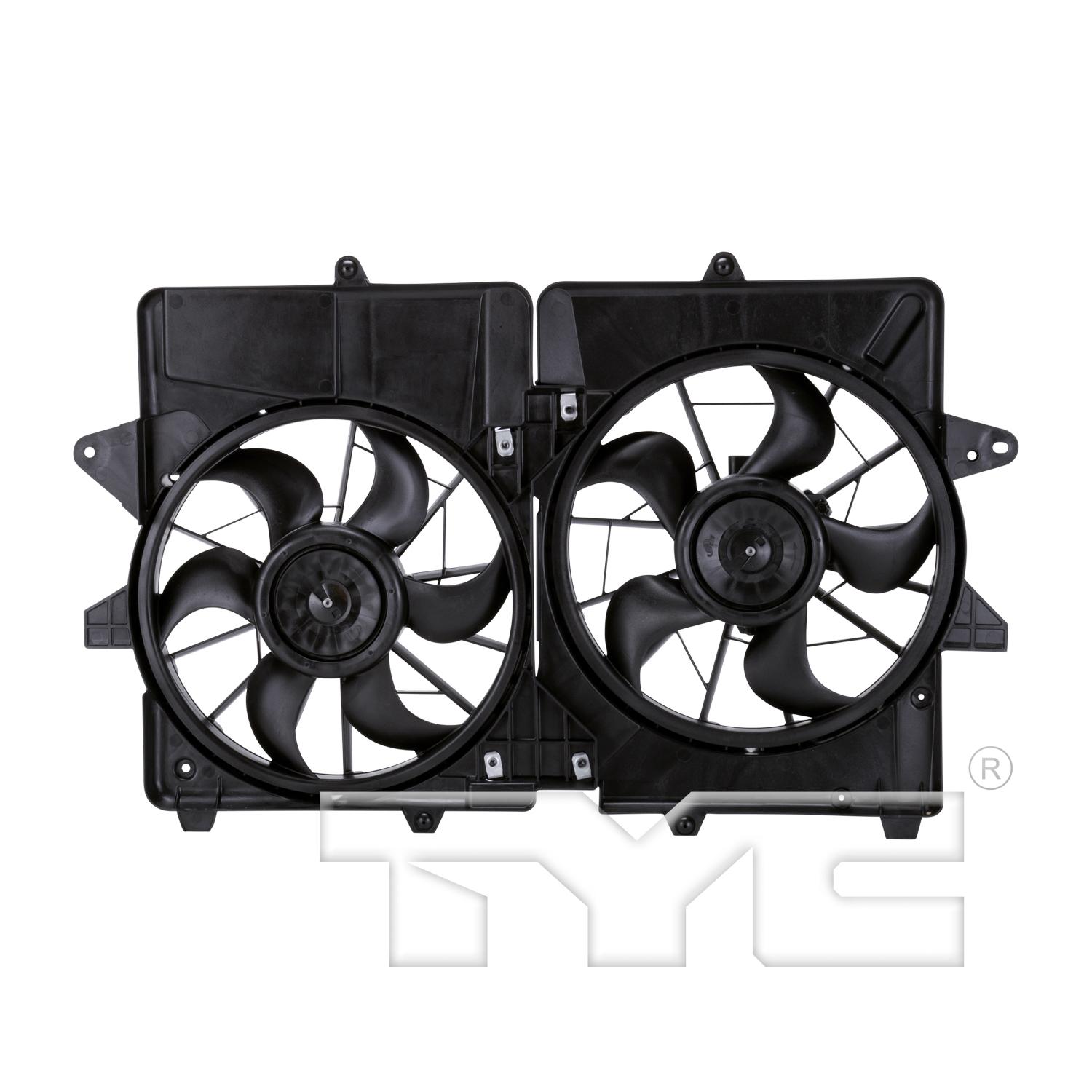 TYC 622180 Dual Radiator and Condenser Fan Assembly product image 1 of 4