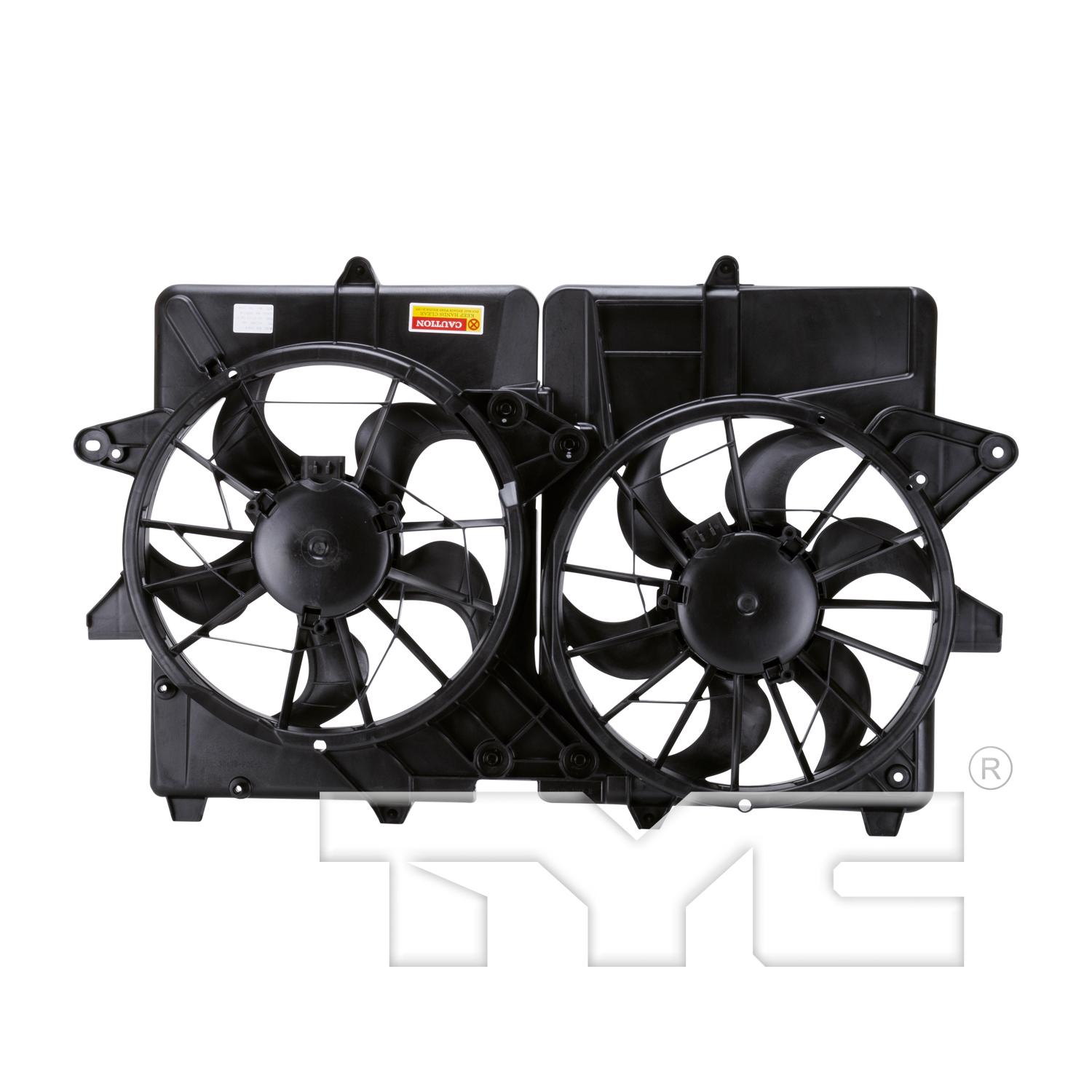 TYC 622180 Dual Radiator and Condenser Fan Assembly product image 2 of 4