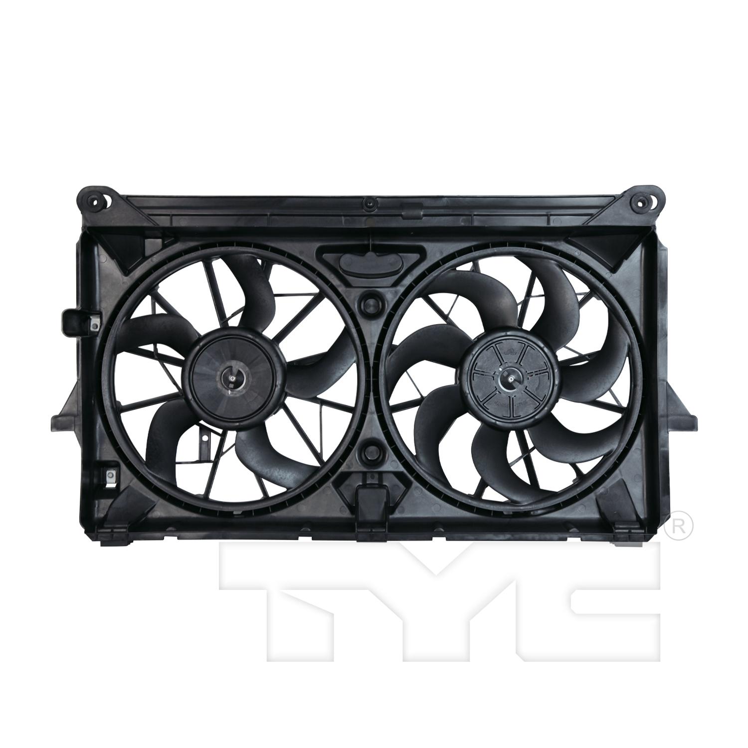TYC 622220 Dual Radiator and Condenser Fan Assembly product image 2 of 3