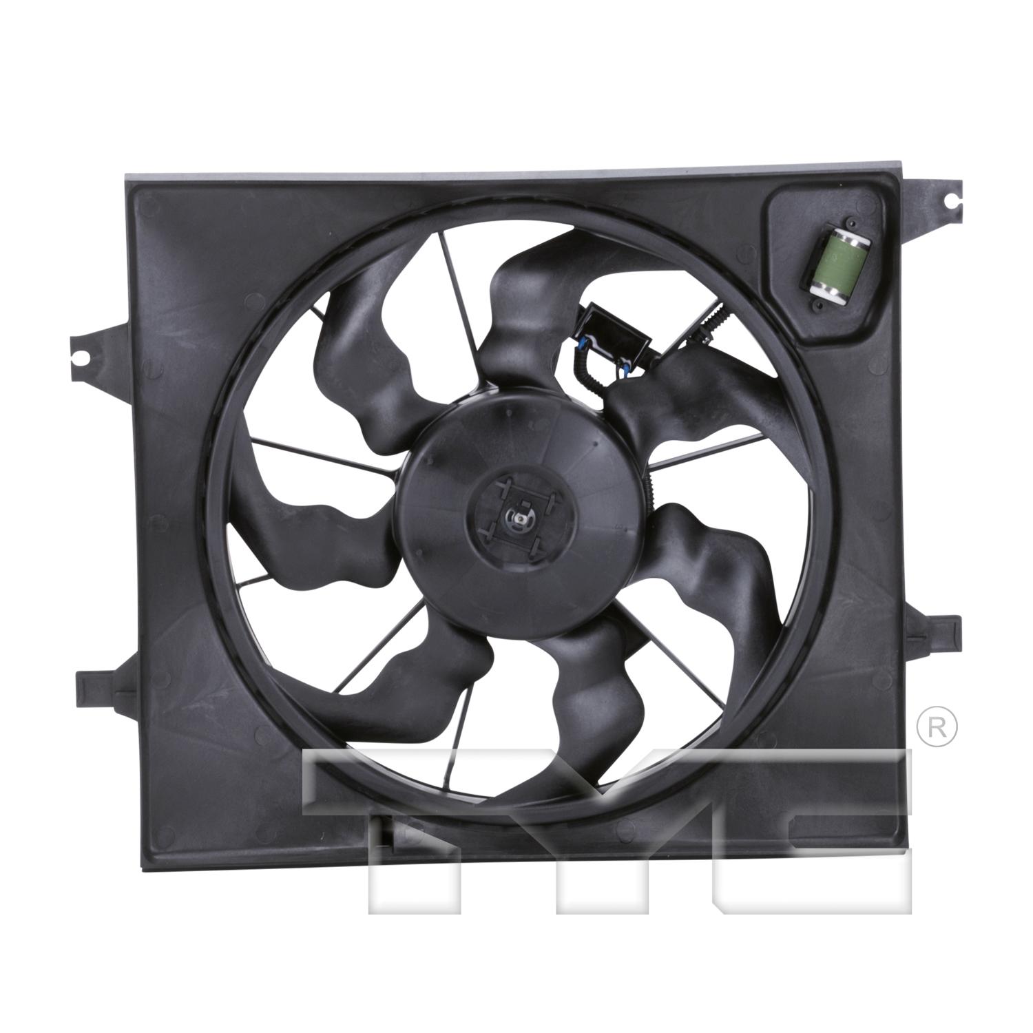 TYC 622240 Dual Radiator and Condenser Fan Assembly product image 1 of 3