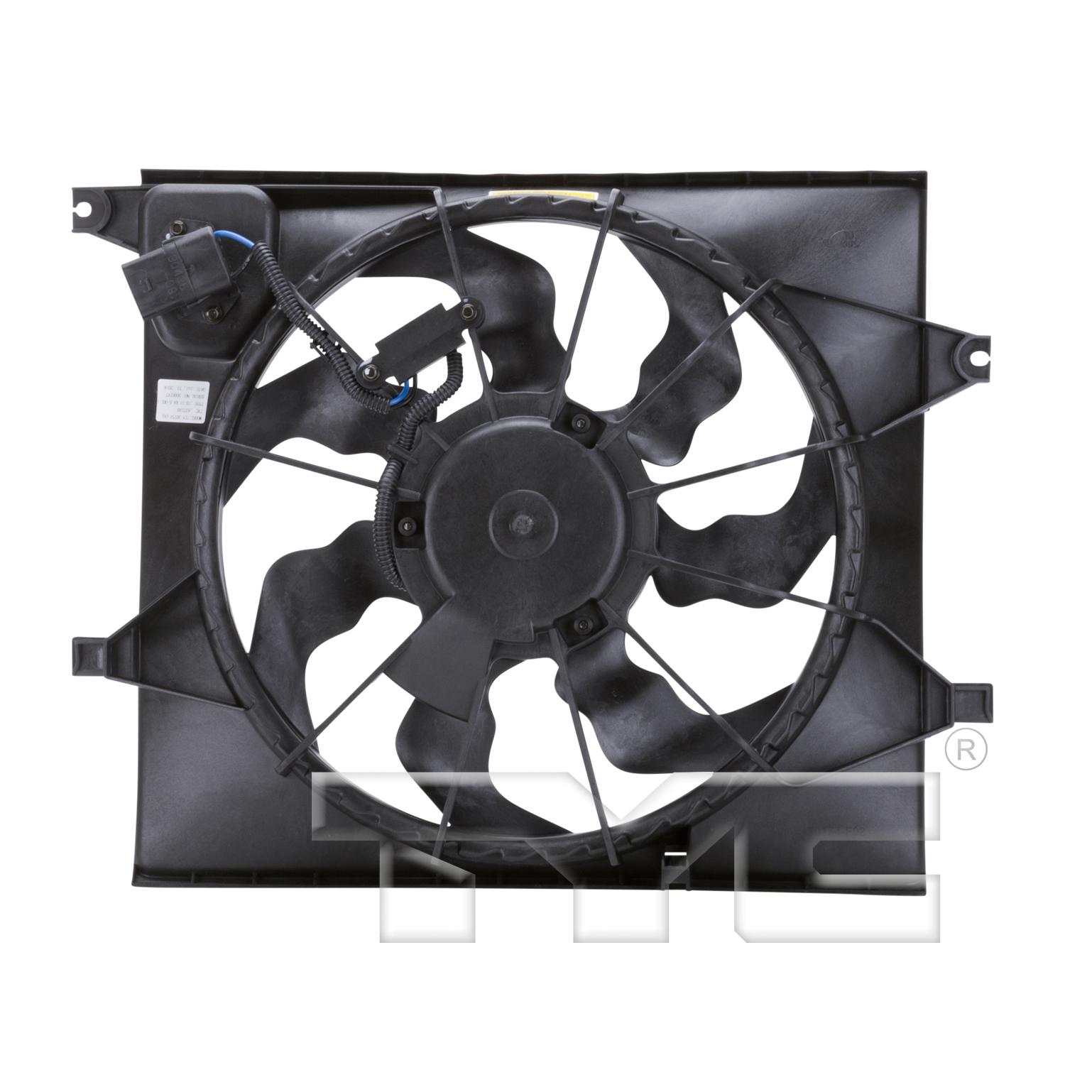 TYC 622240 Dual Radiator and Condenser Fan Assembly product image 2 of 3