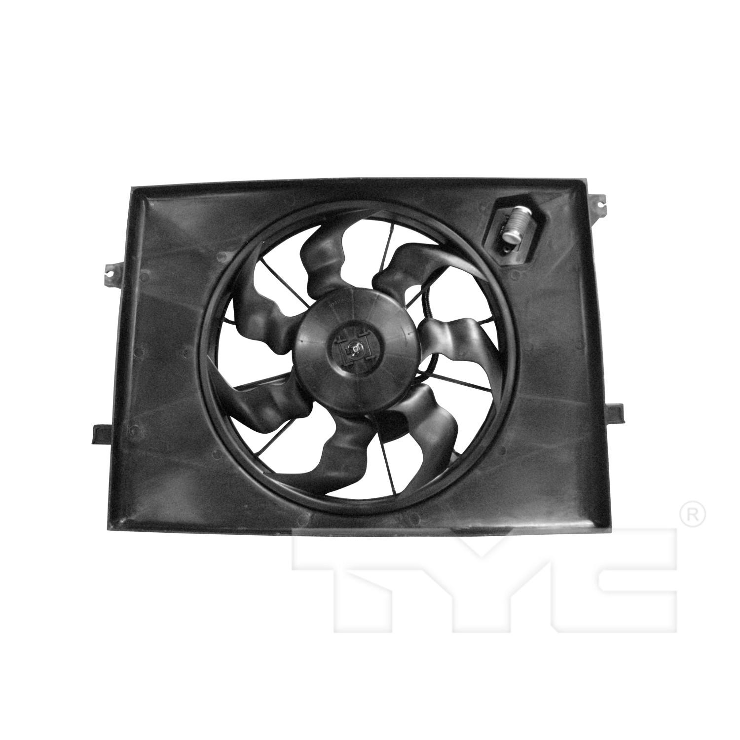 TYC 622250 Dual Radiator and Condenser Fan Assembly product image 2 of 3