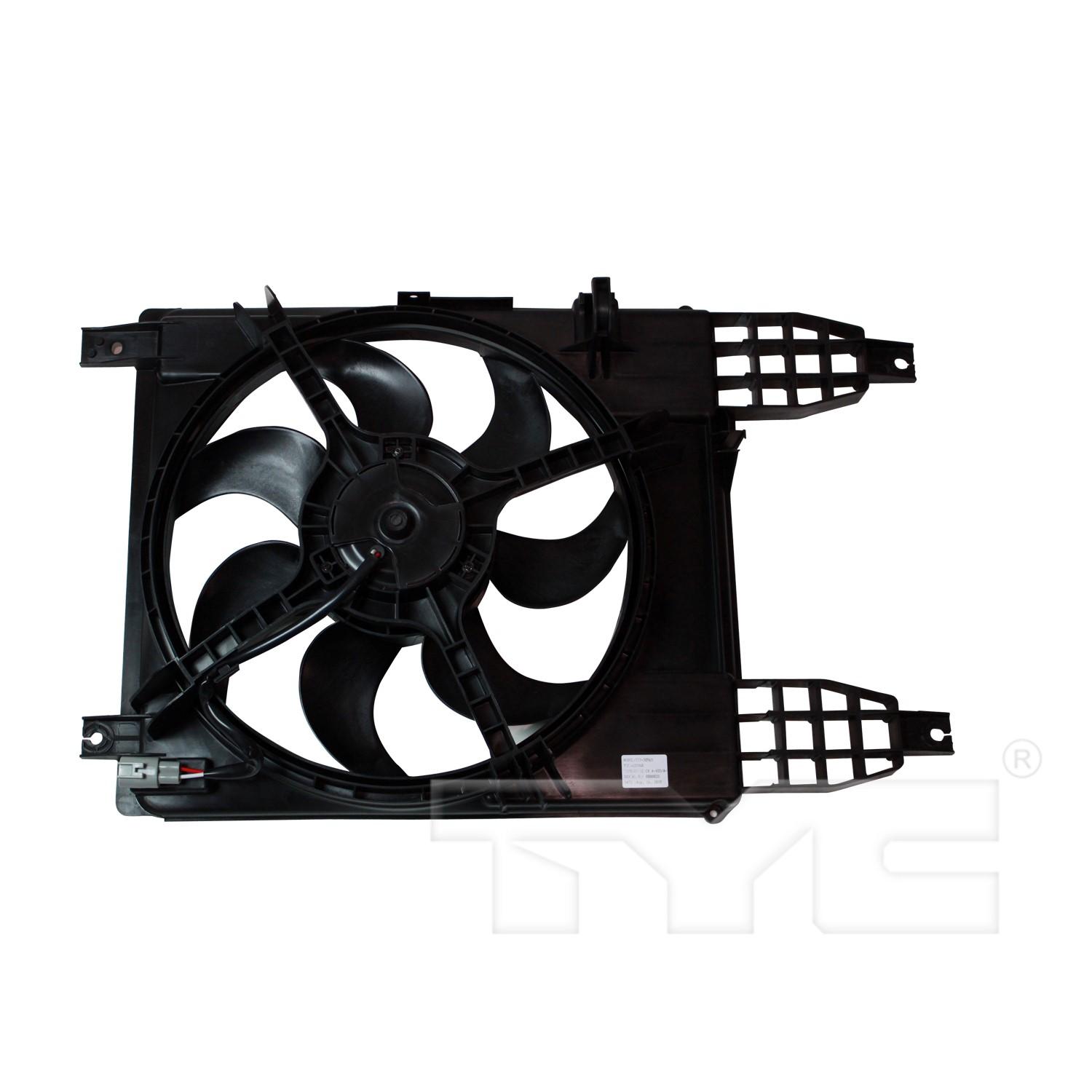 TYC 622260 Dual Radiator and Condenser Fan Assembly product image 2 of 3