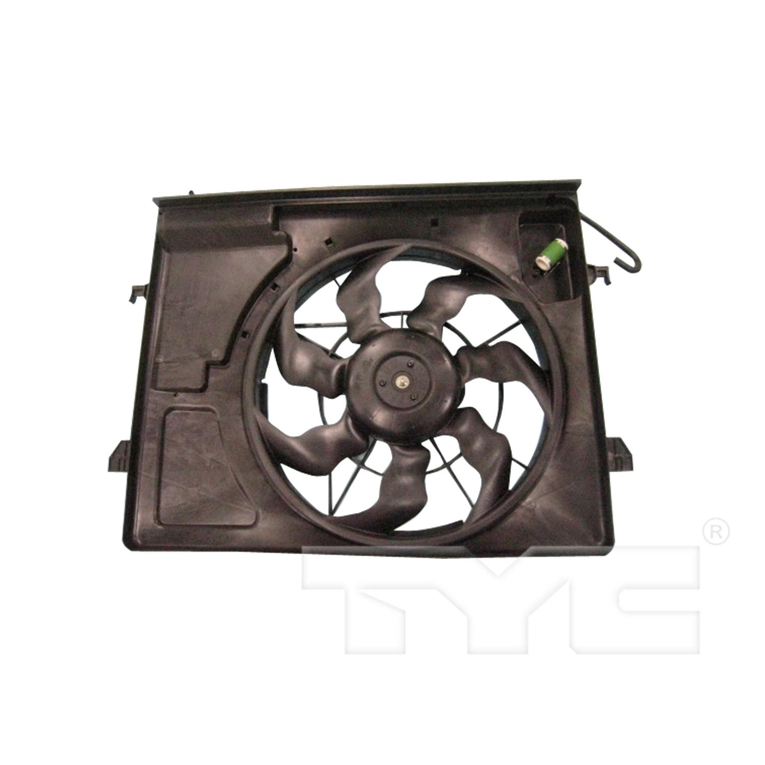TYC 622280 Dual Radiator and Condenser Fan Assembly product image 2 of 3