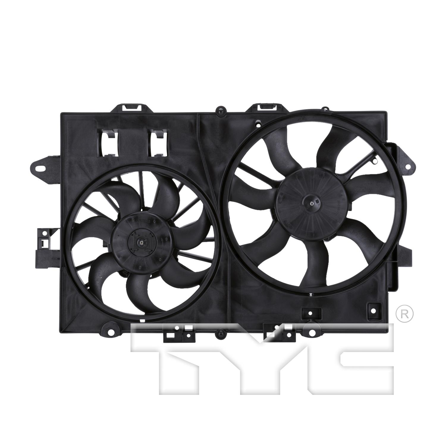 TYC 622300 Dual Radiator and Condenser Fan Assembly product image 1 of 4