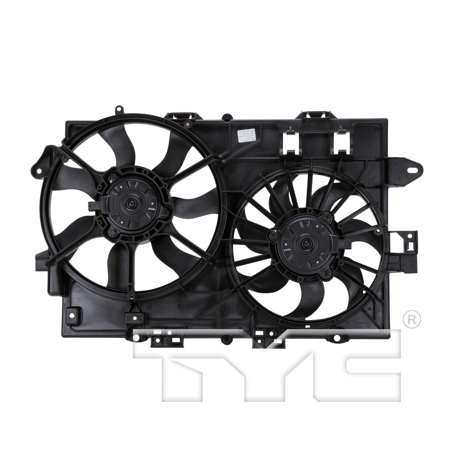 TYC 622300 Dual Radiator and Condenser Fan Assembly product image 2 of 4