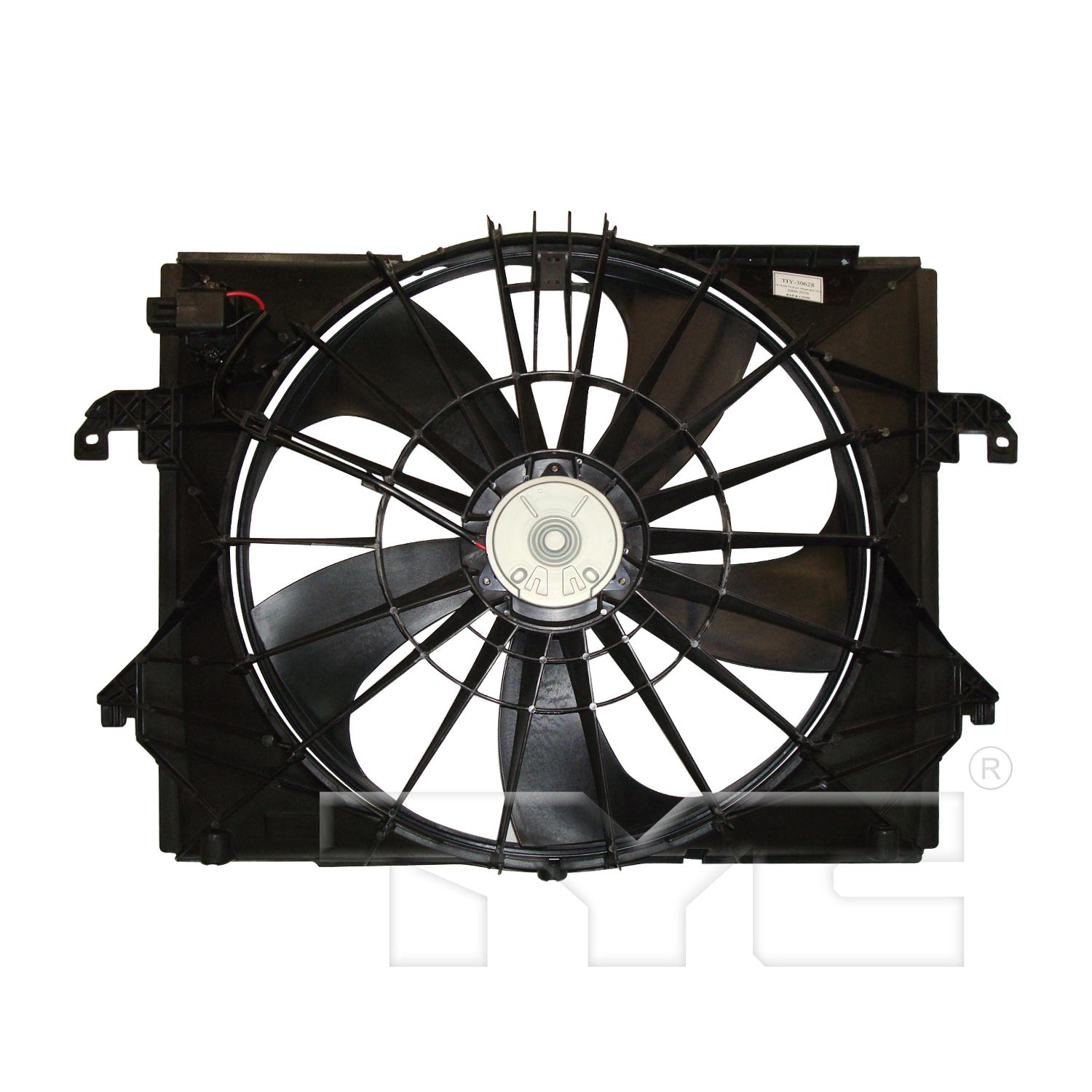 TYC 622320 Dual Radiator and Condenser Fan Assembly product image 2 of 3