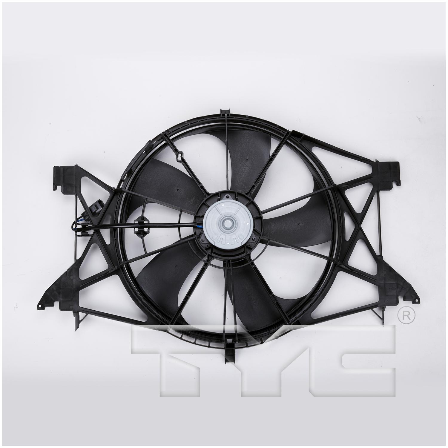 TYC 622360 Dual Radiator and Condenser Fan Assembly product image 2 of 3