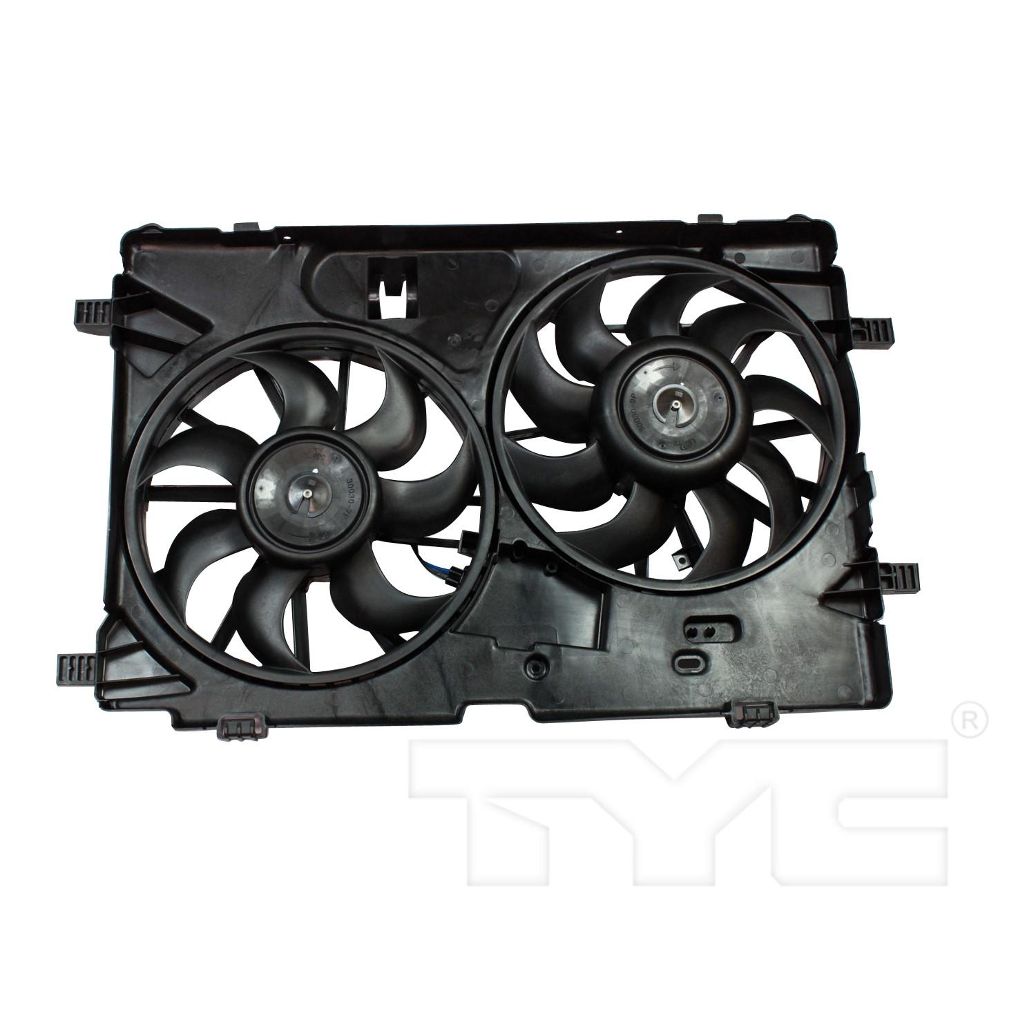 TYC 622390 Dual Radiator and Condenser Fan Assembly product image 2 of 3