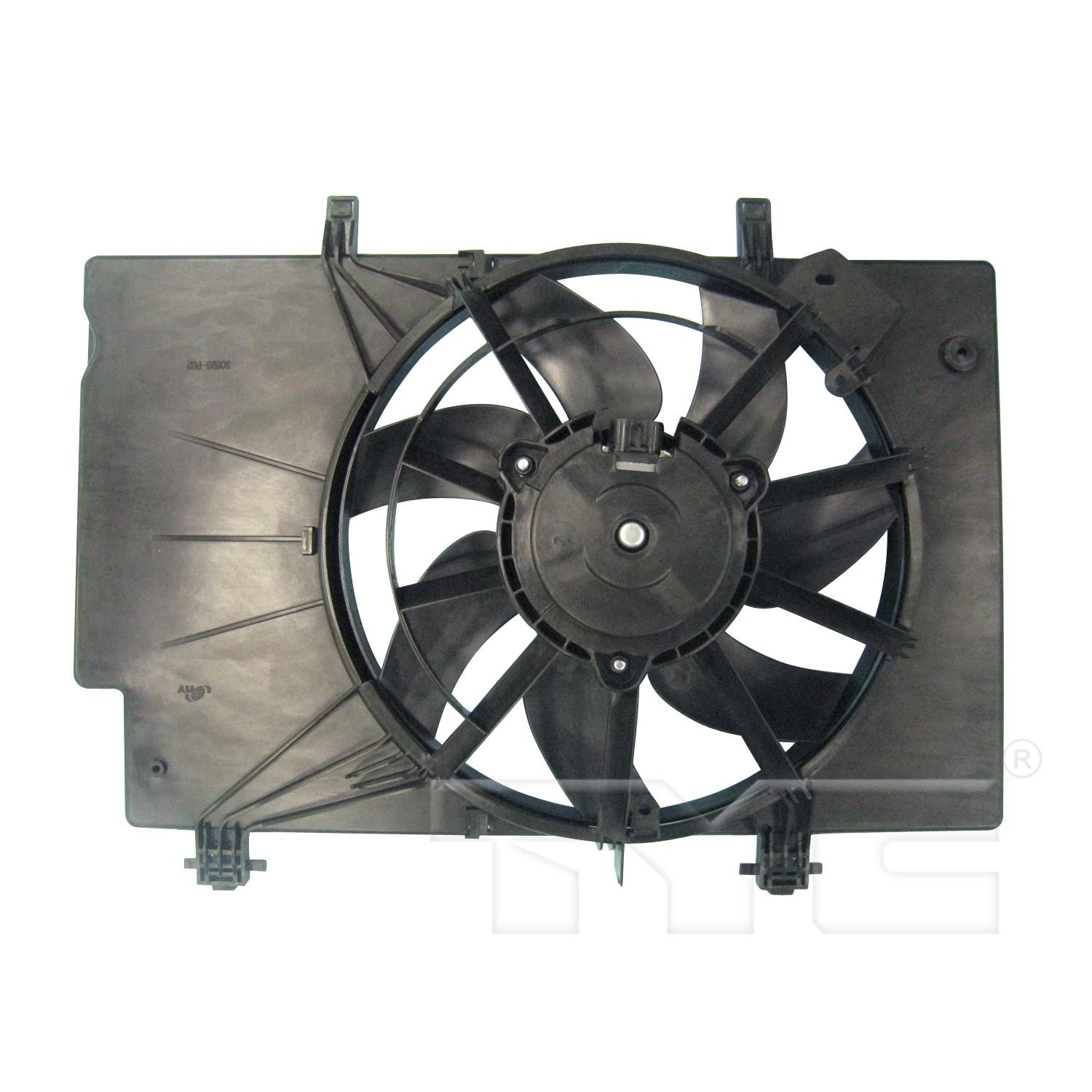 TYC 622500 Dual Radiator and Condenser Fan Assembly product image 2 of 3