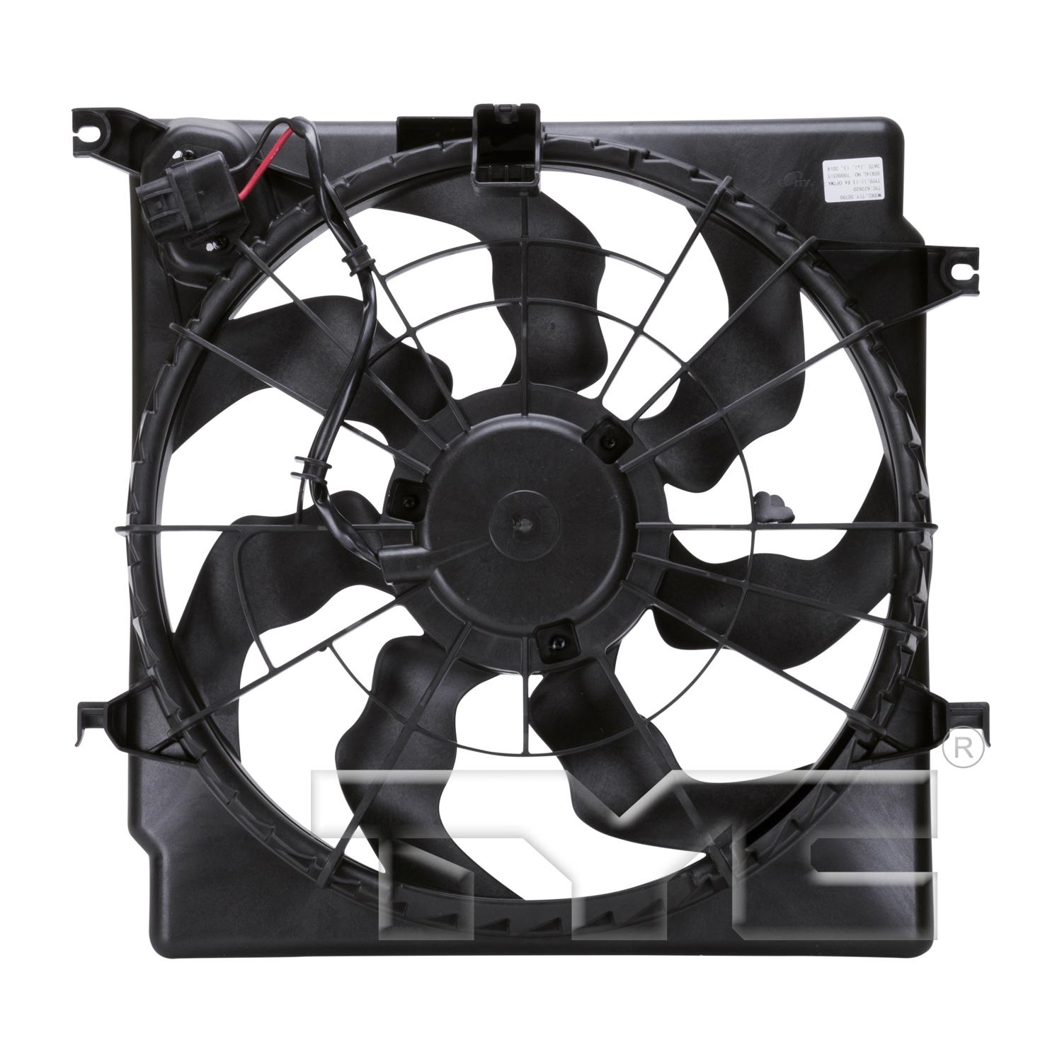 TYC 622620 Dual Radiator and Condenser Fan Assembly product image 2 of 3