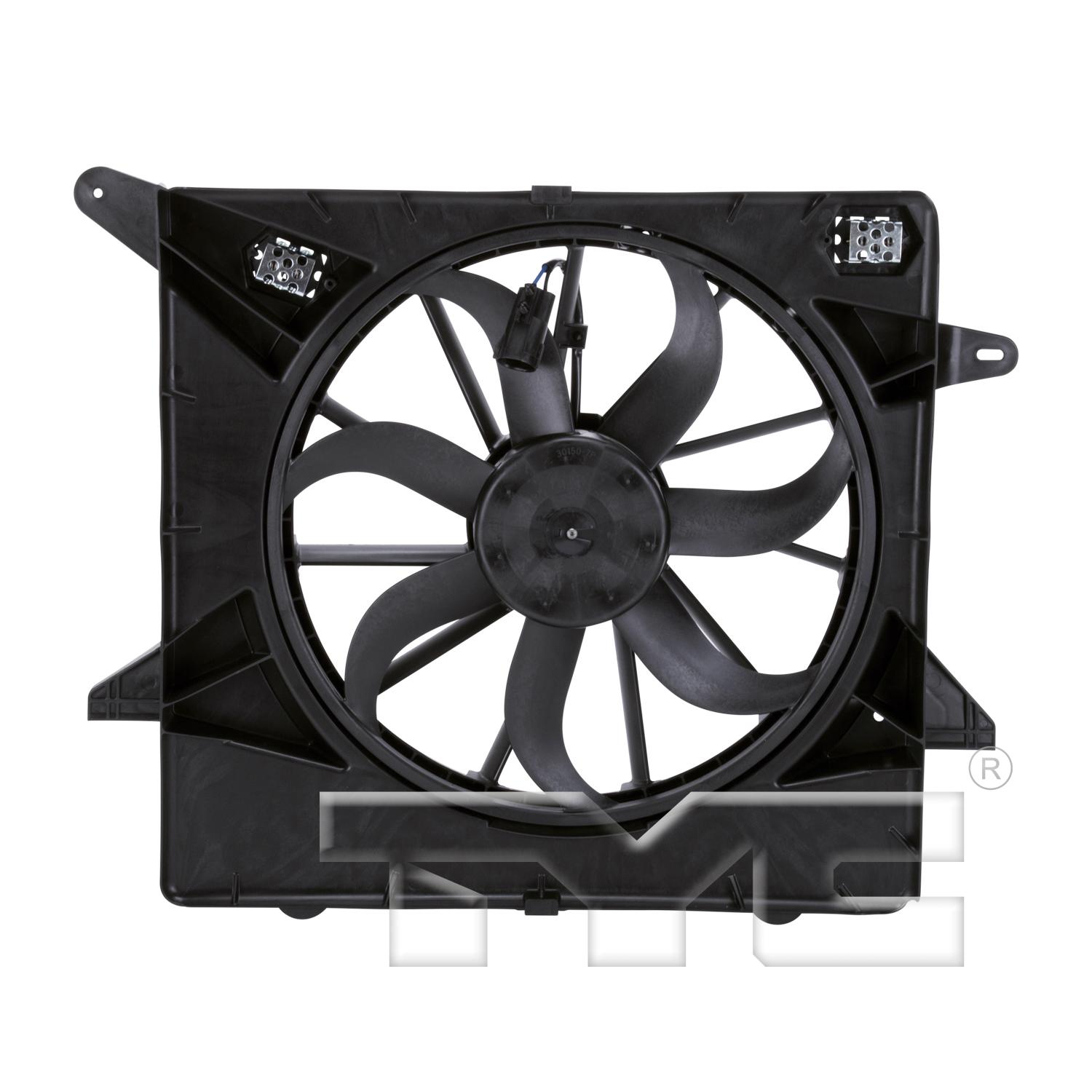 TYC 622650 Dual Radiator and Condenser Fan Assembly product image 1 of 6