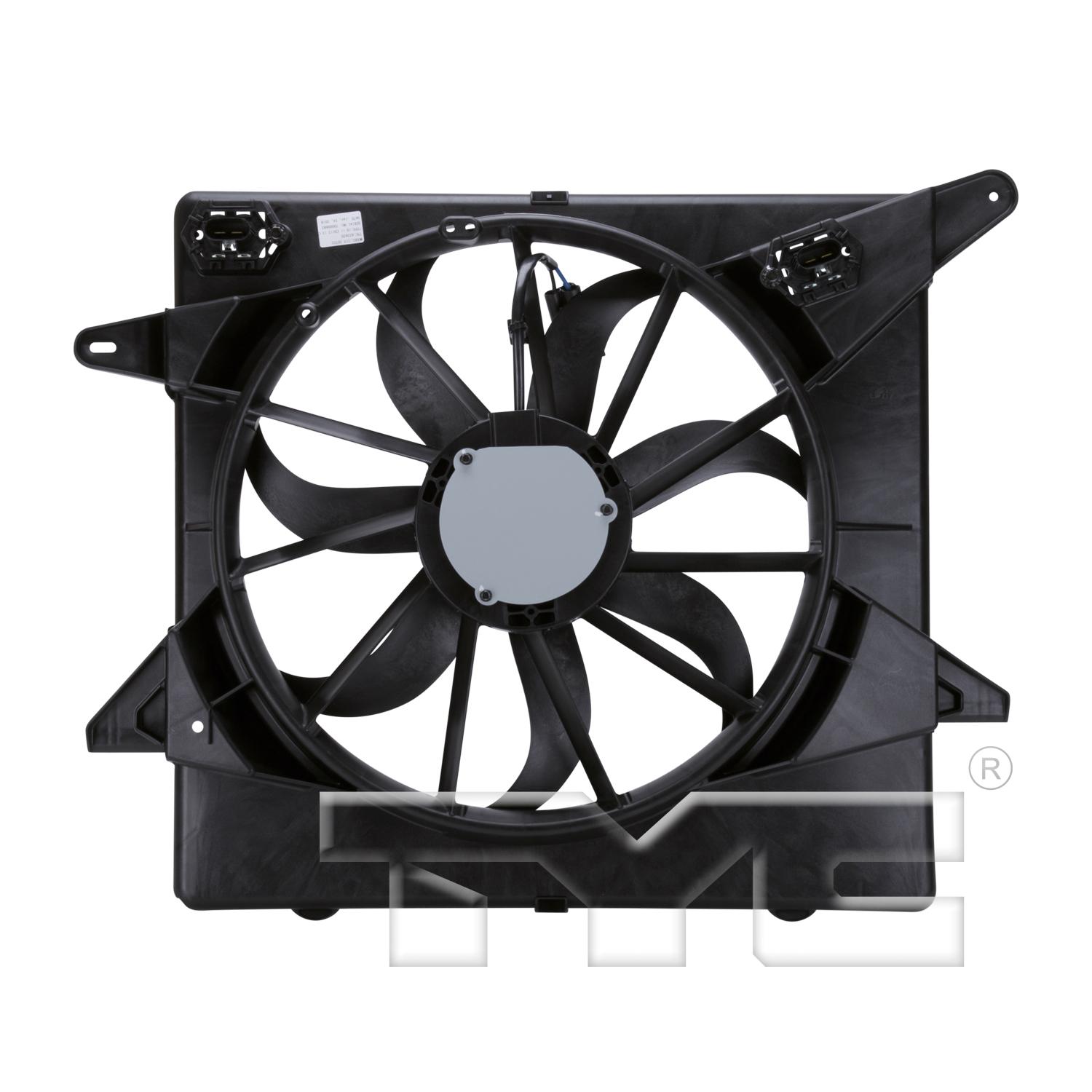 TYC 622650 Dual Radiator and Condenser Fan Assembly product image 2 of 6