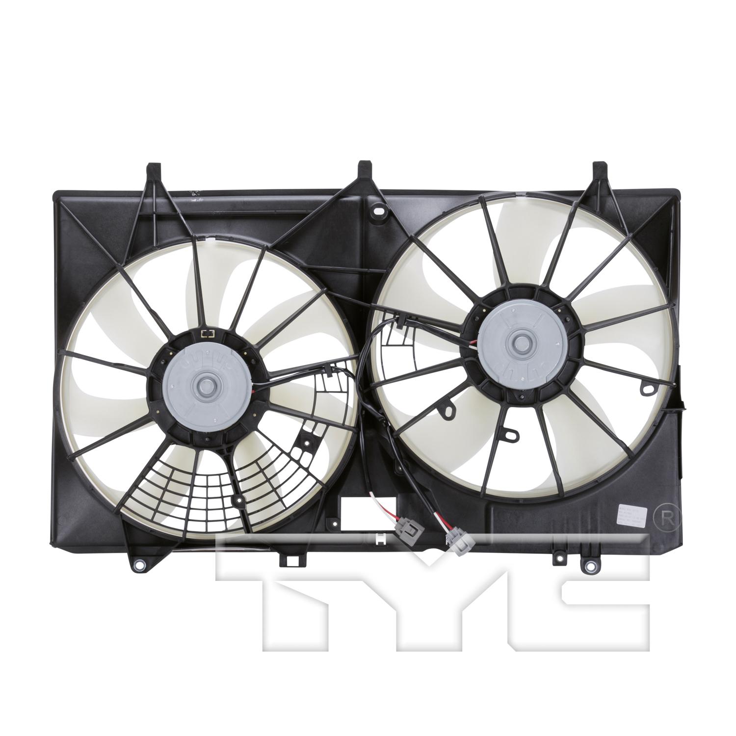 TYC 622680 Dual Radiator and Condenser Fan Assembly product image 2 of 3