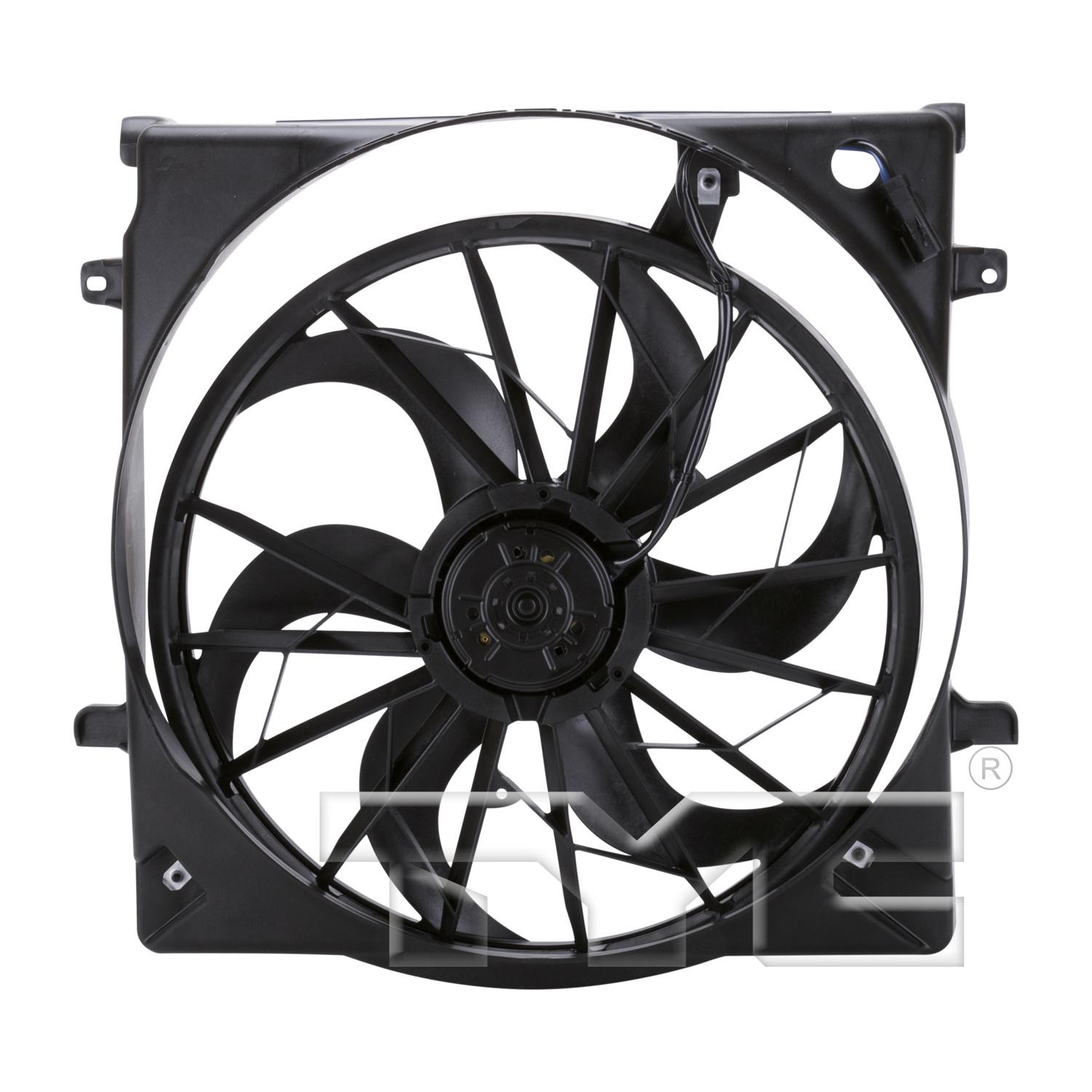 TYC 622690 Dual Radiator and Condenser Fan Assembly product image 2 of 3