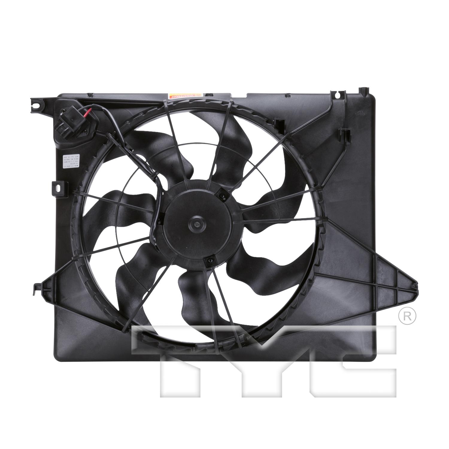 TYC 622730 Dual Radiator and Condenser Fan Assembly product image 2 of 3