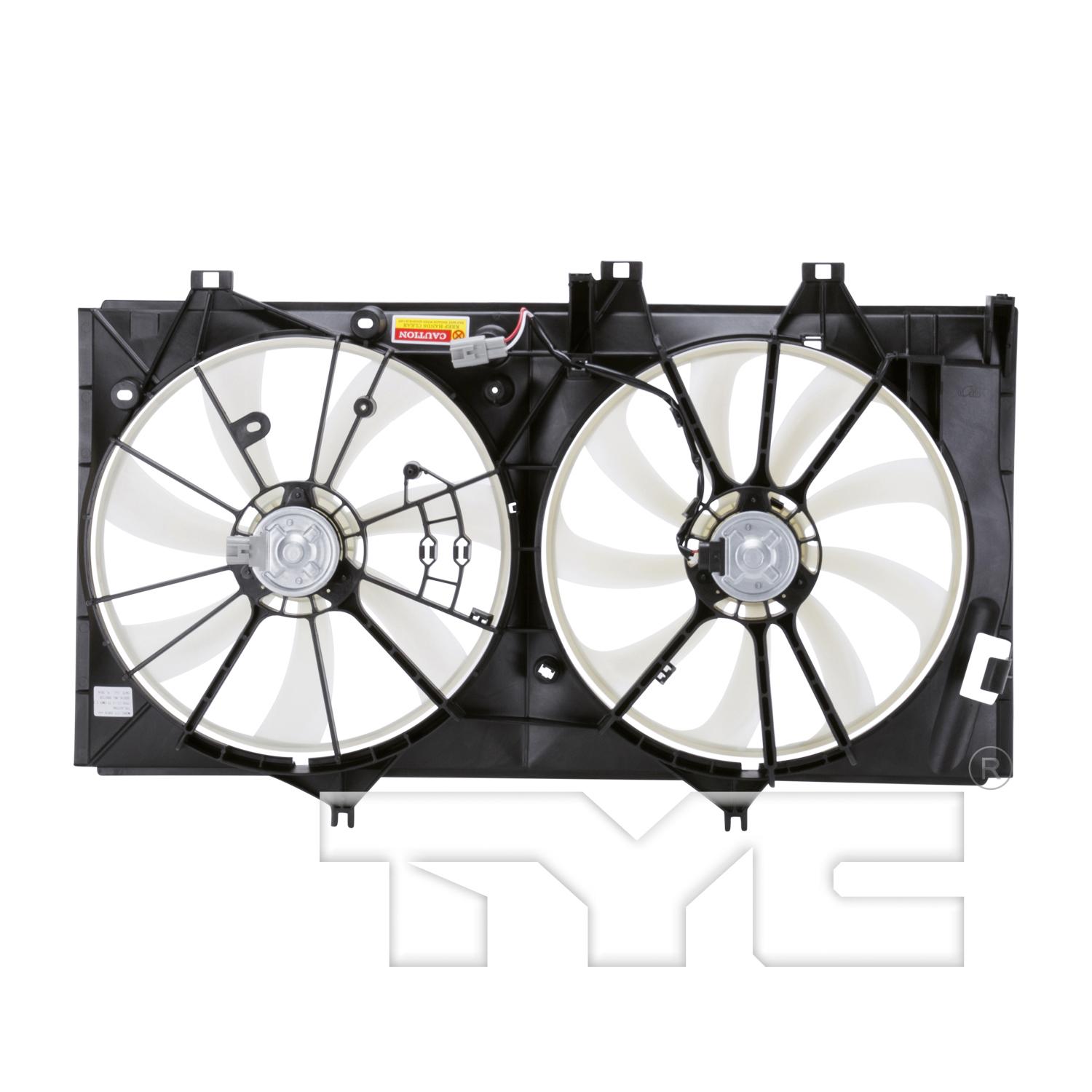 TYC 622760 Dual Radiator and Condenser Fan Assembly product image 2 of 6