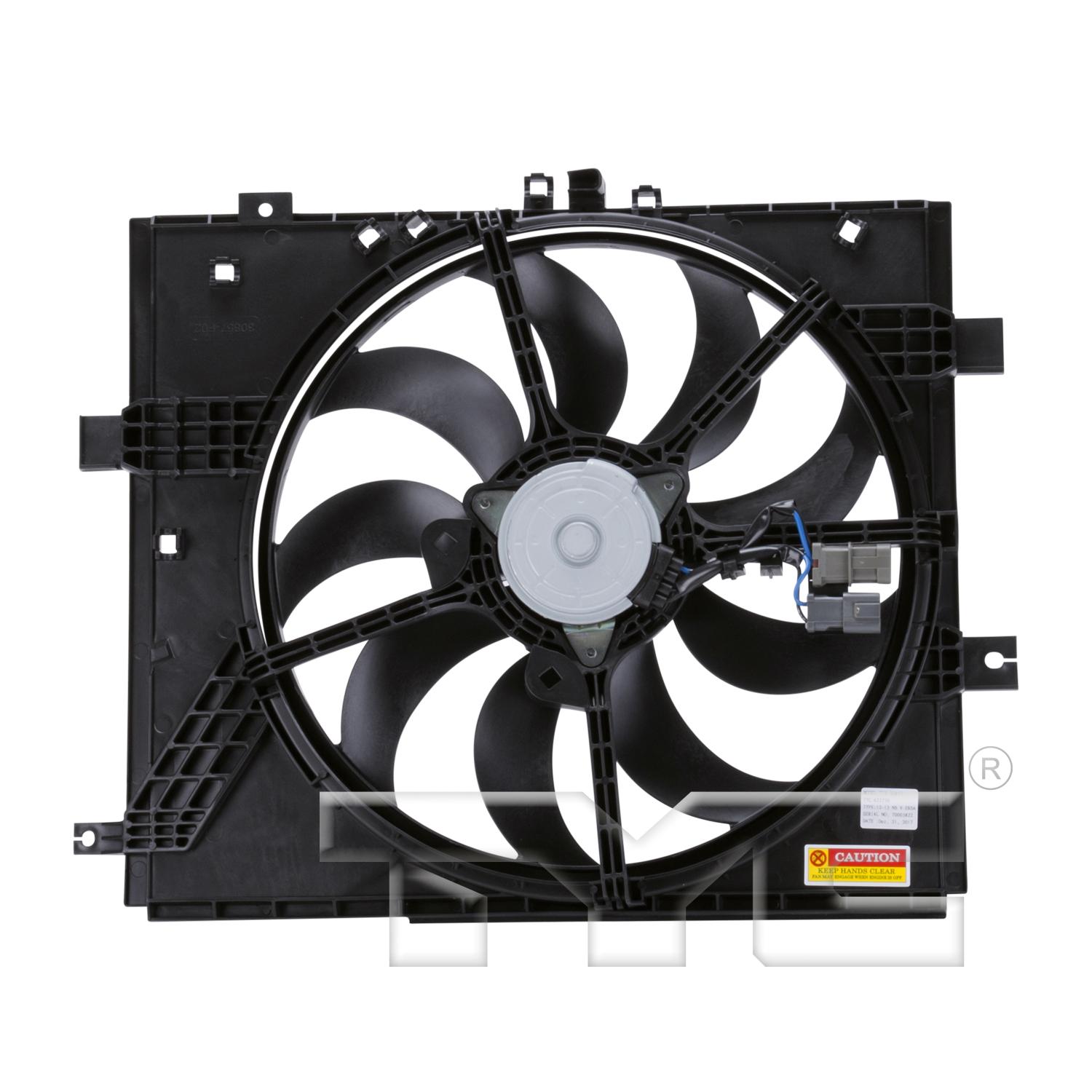 TYC 622770 Dual Radiator and Condenser Fan Assembly product image 2 of 4
