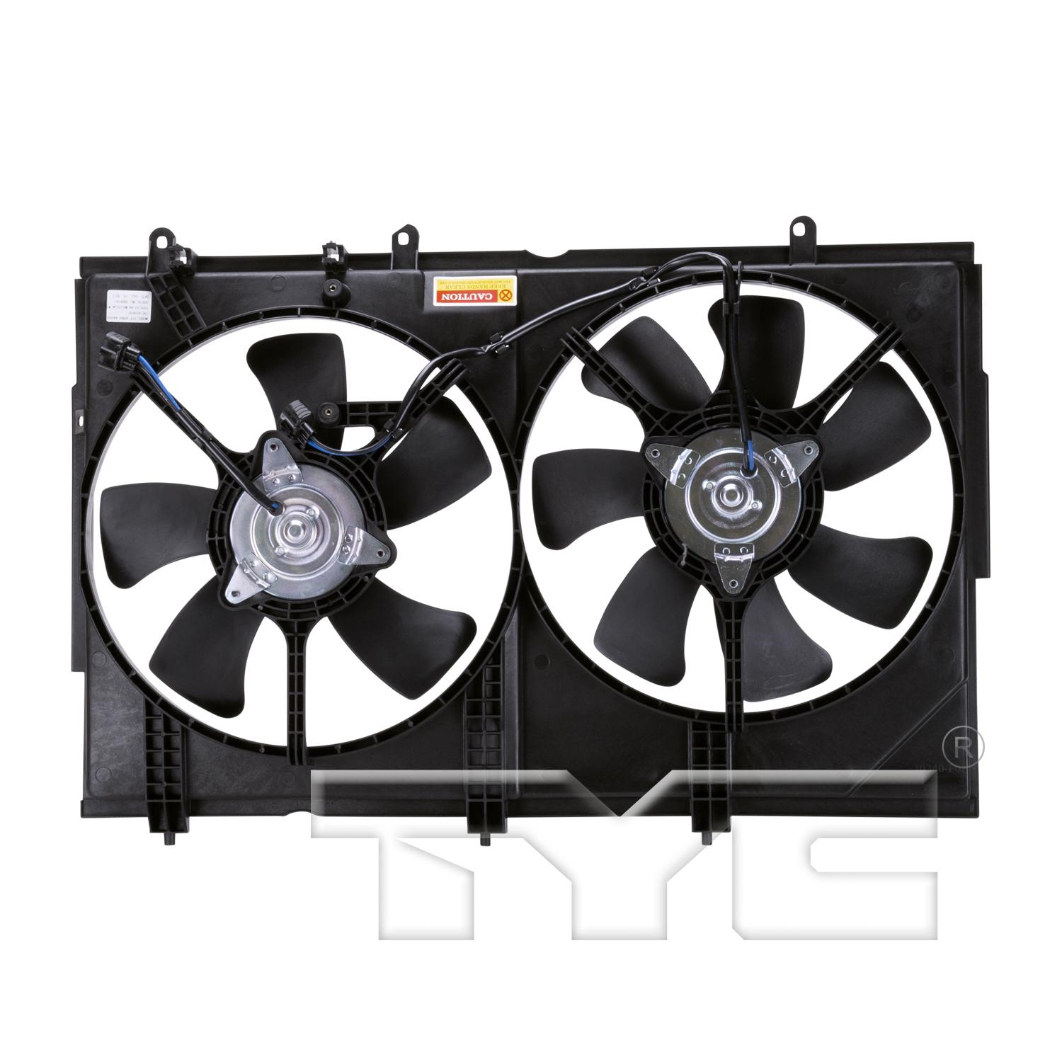 TYC 622810 Dual Radiator and Condenser Fan Assembly product image 2 of 4
