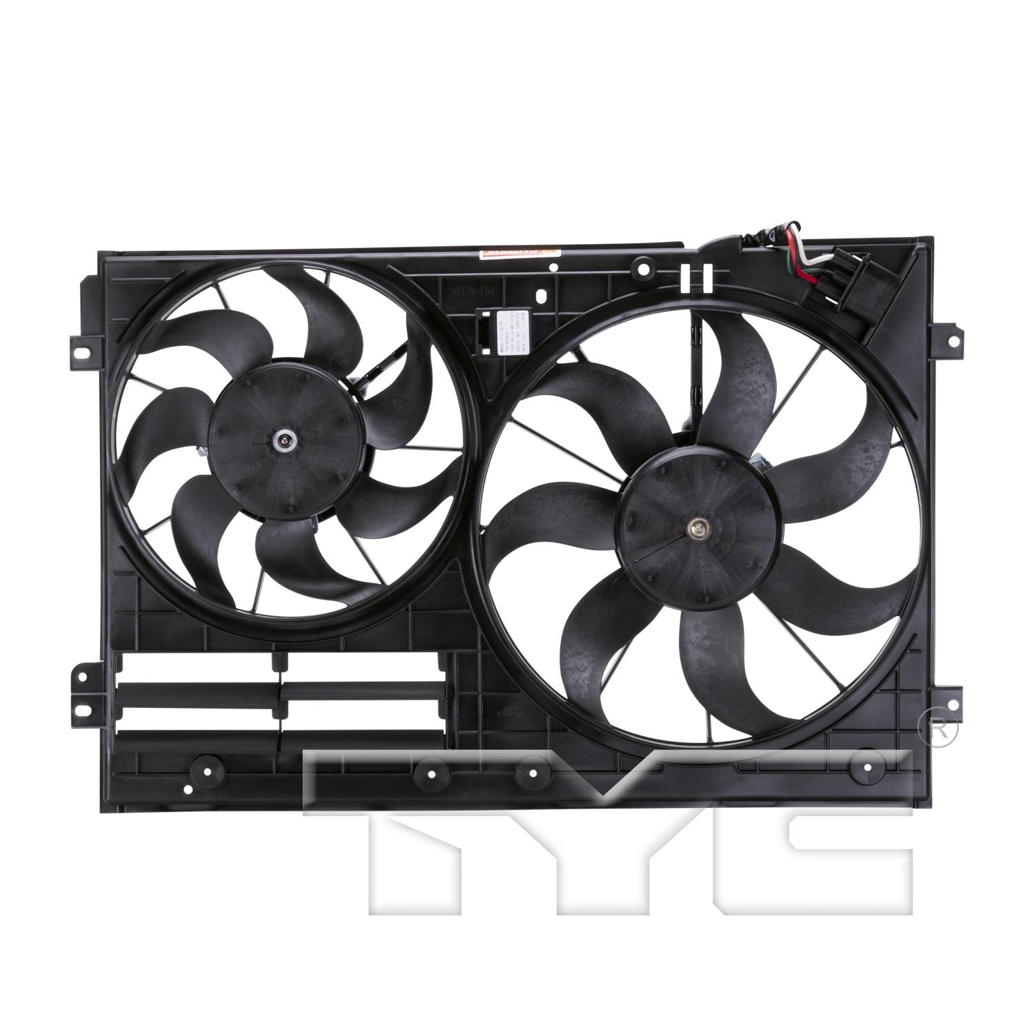 TYC 622820 Dual Radiator and Condenser Fan Assembly product image 2 of 4