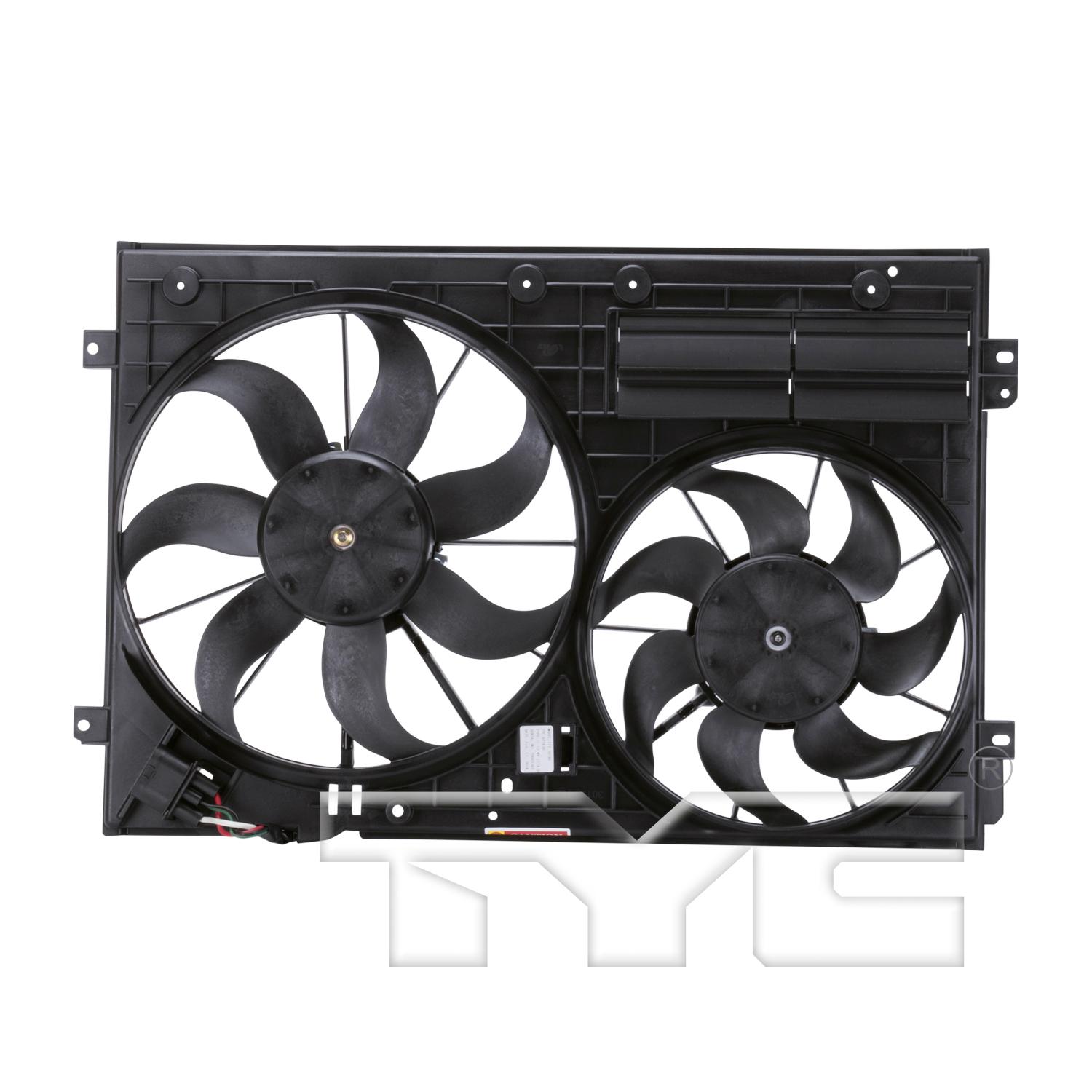 TYC 622830 Dual Radiator and Condenser Fan Assembly product image 2 of 4