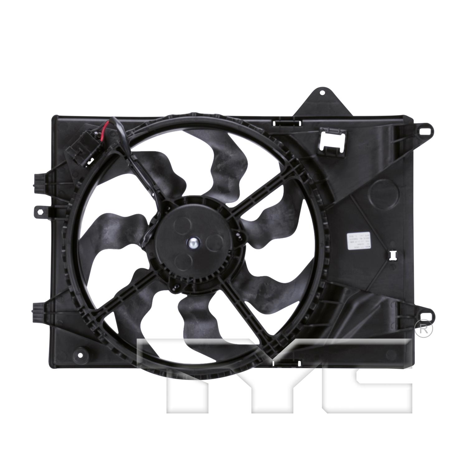 TYC 622840 Dual Radiator and Condenser Fan Assembly product image 2 of 3