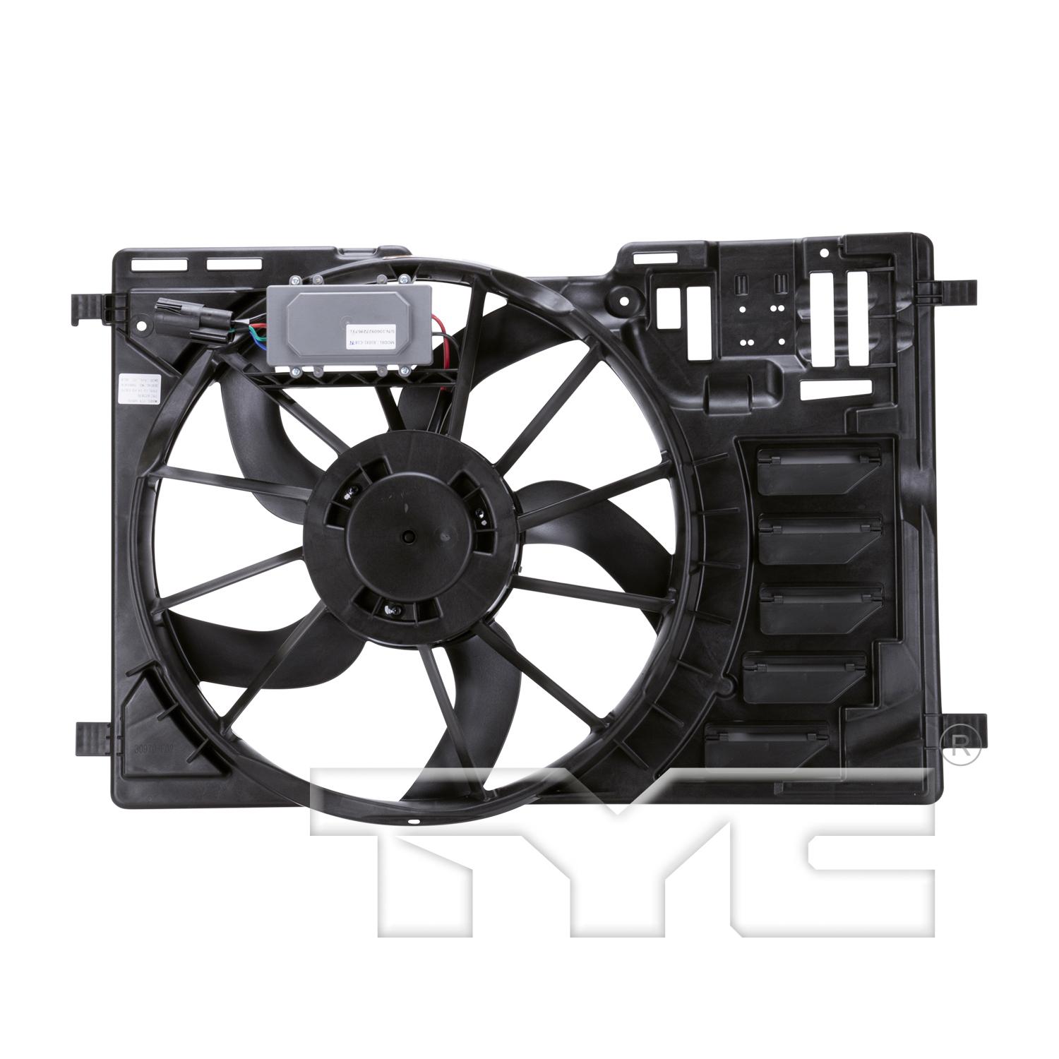 TYC 622870 Dual Radiator and Condenser Fan Assembly product image 2 of 4