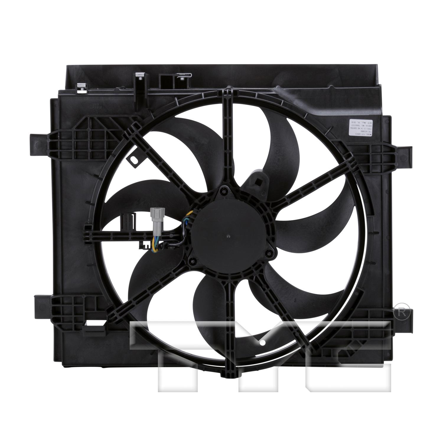 TYC 622880 Dual Radiator and Condenser Fan Assembly product image 2 of 4