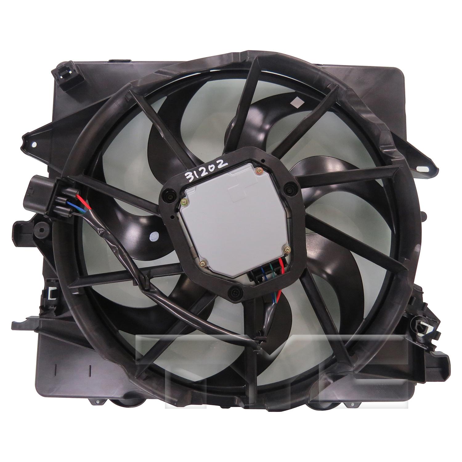 TYC 622930 Dual Radiator and Condenser Fan Assembly product image 2 of 4