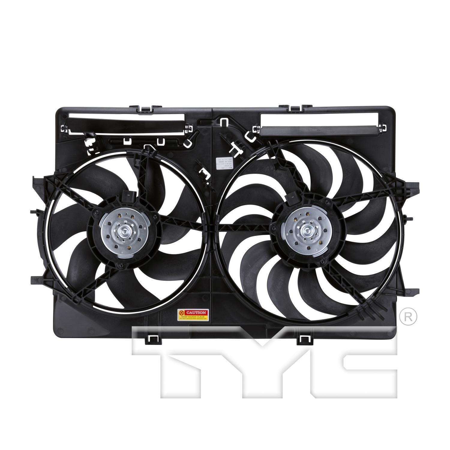 TYC 622940 Dual Radiator and Condenser Fan Assembly product image 1 of 4