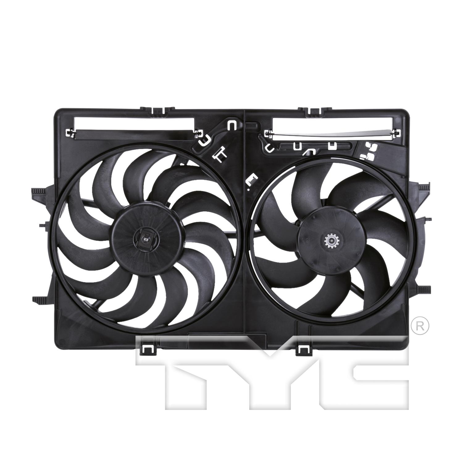 TYC 622940 Dual Radiator and Condenser Fan Assembly product image 2 of 4