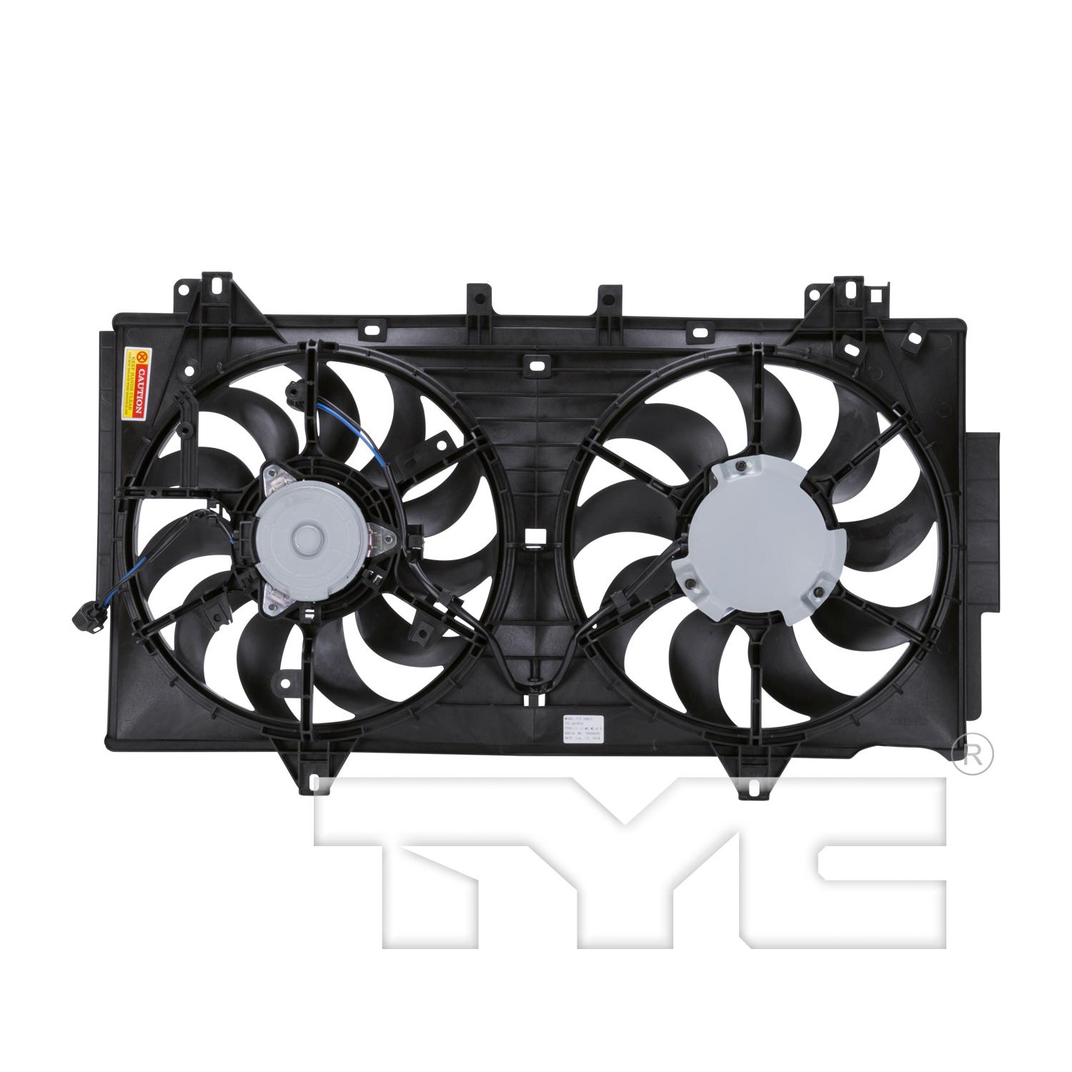 TYC 622970 Dual Radiator and Condenser Fan Assembly product image 2 of 4