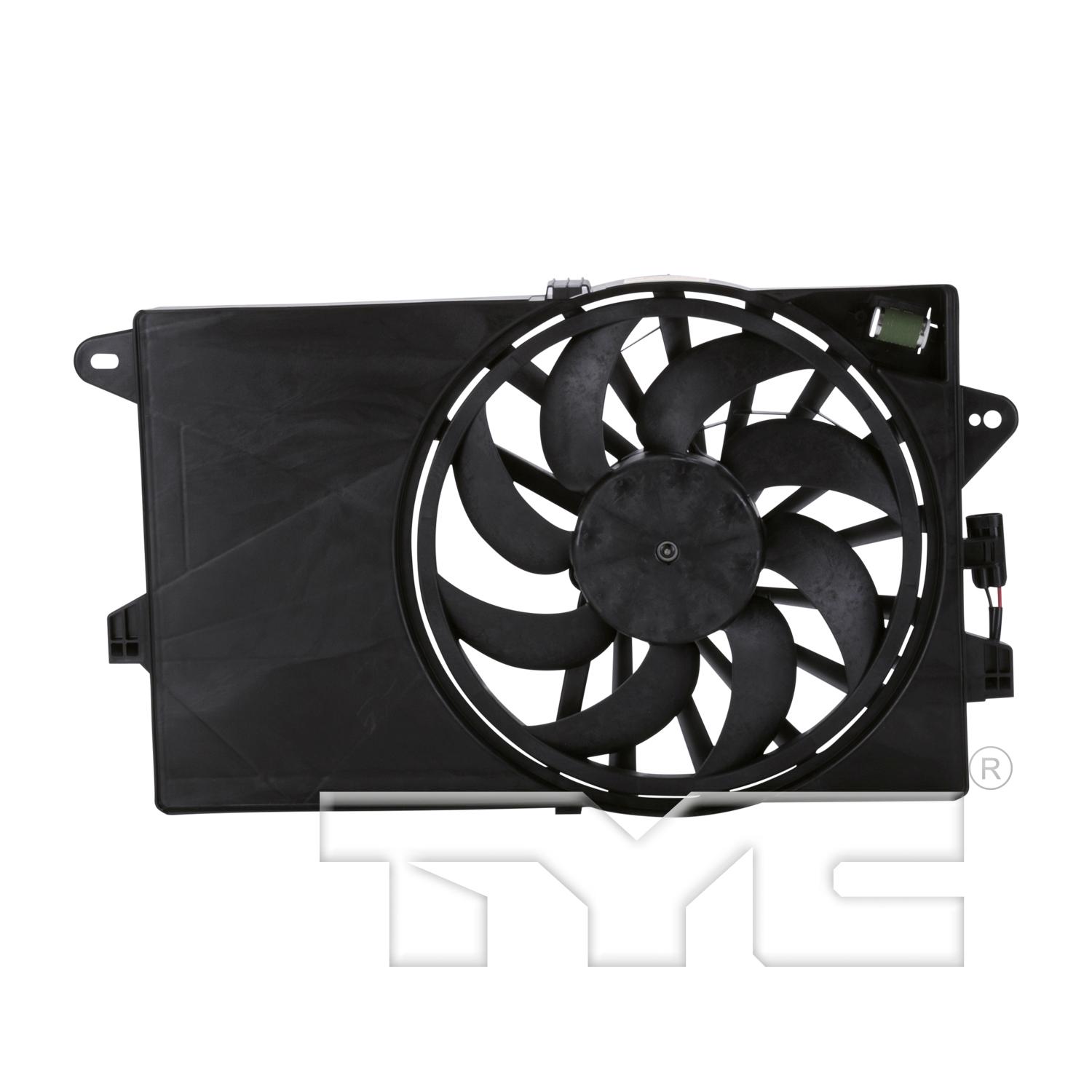 TYC 623050 Dual Radiator and Condenser Fan Assembly product image 1 of 6