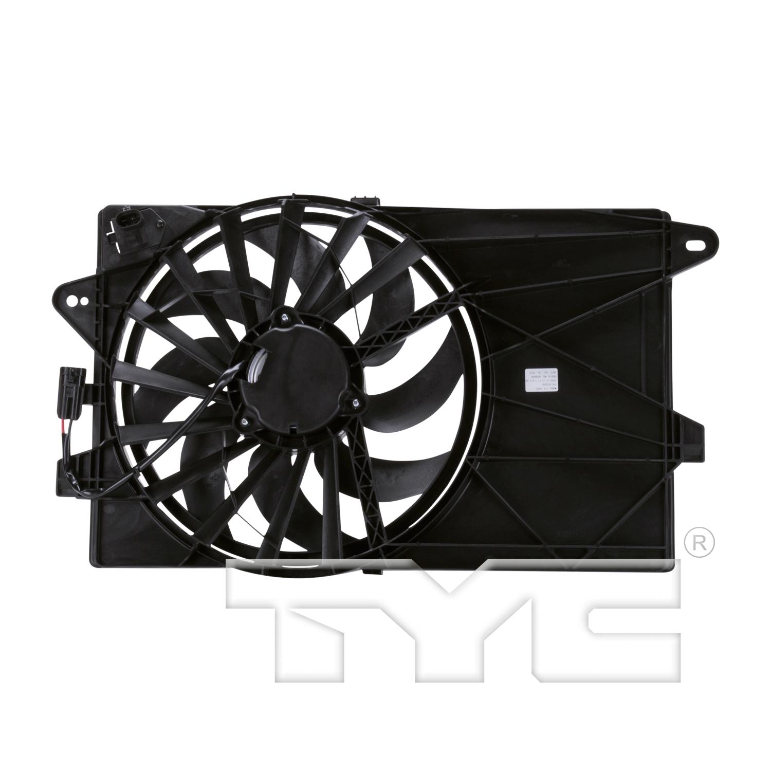 TYC 623050 Dual Radiator and Condenser Fan Assembly product image 2 of 6