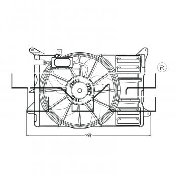 TYC 623140 Dual Radiator and Condenser Fan Assembly product image 3 of 4