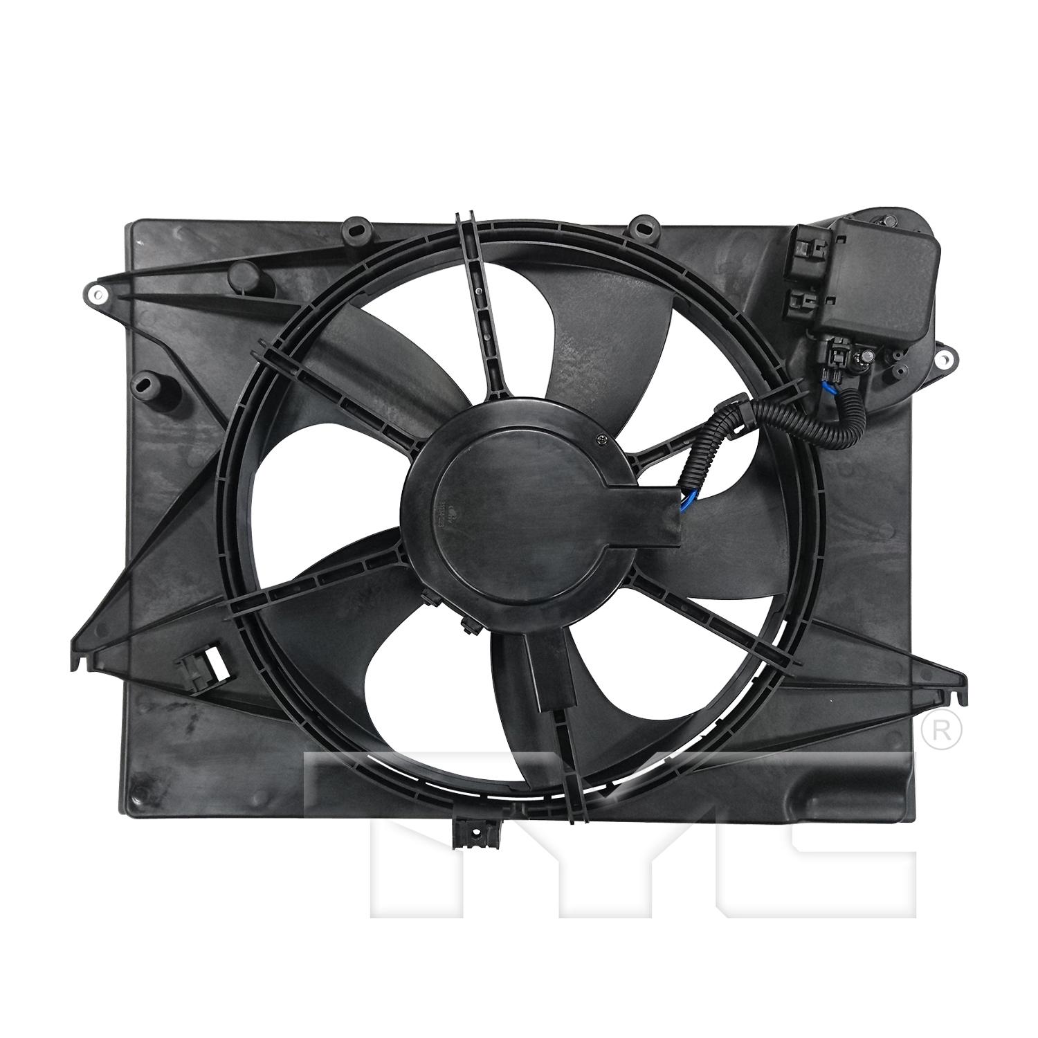 TYC 623700 Dual Radiator and Condenser Fan Assembly product image 2 of 3