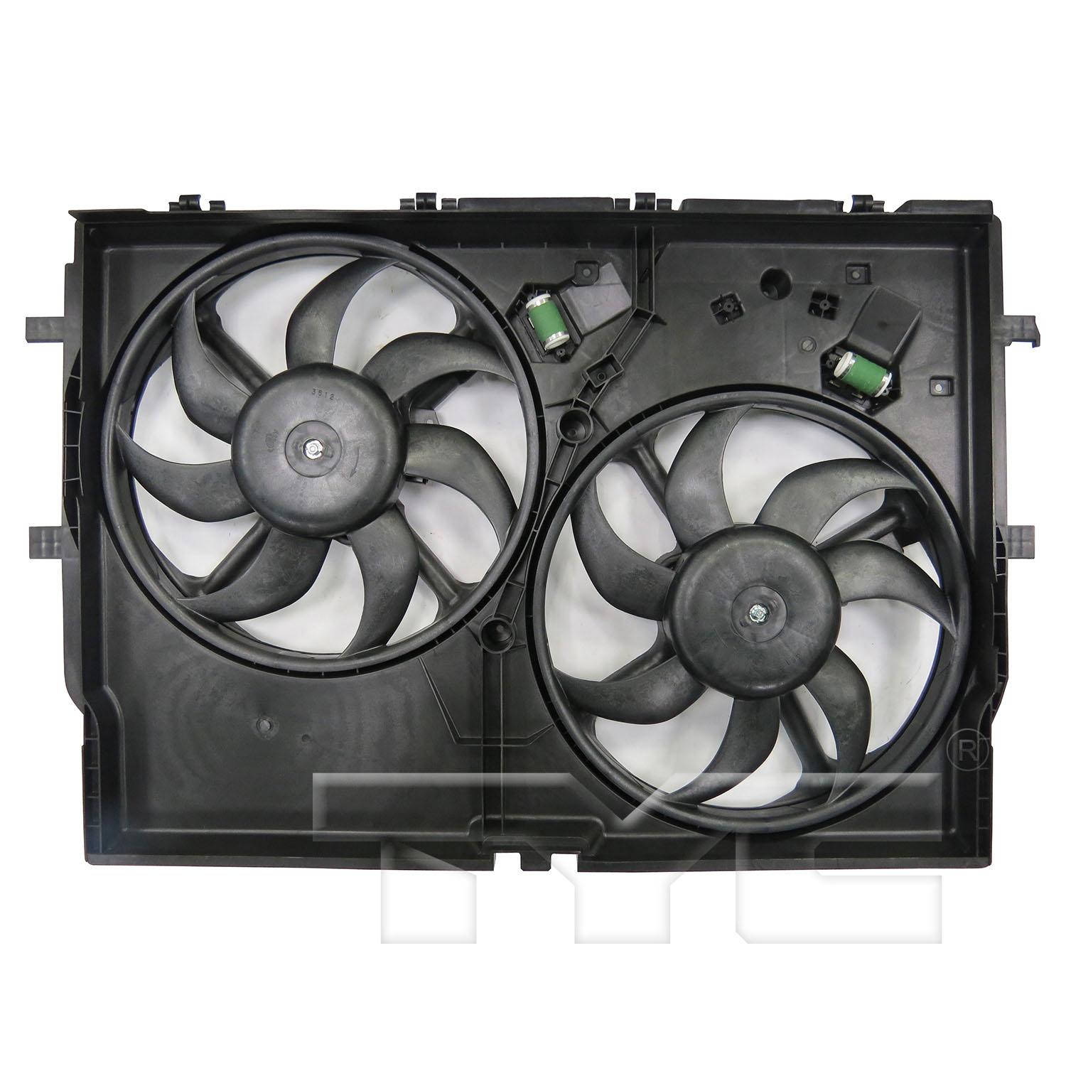 TYC 623710 Dual Radiator and Condenser Fan Assembly product image 1 of 3