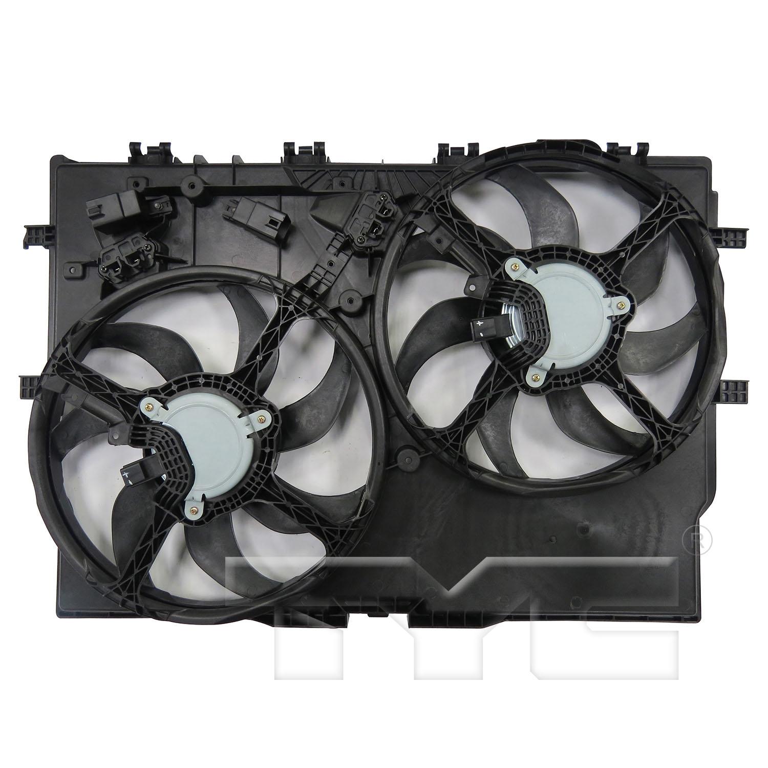 TYC 623710 Dual Radiator and Condenser Fan Assembly product image 2 of 3